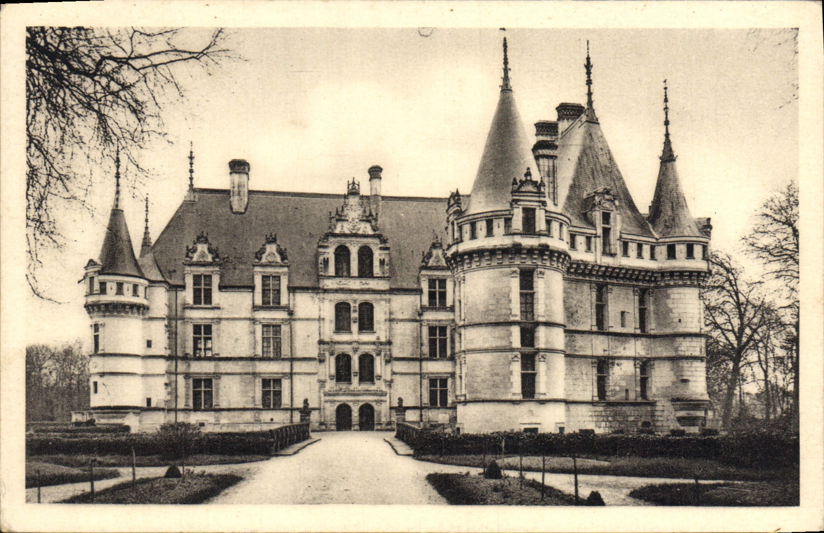 CPA Chateau d'azay le rideau Face Nord