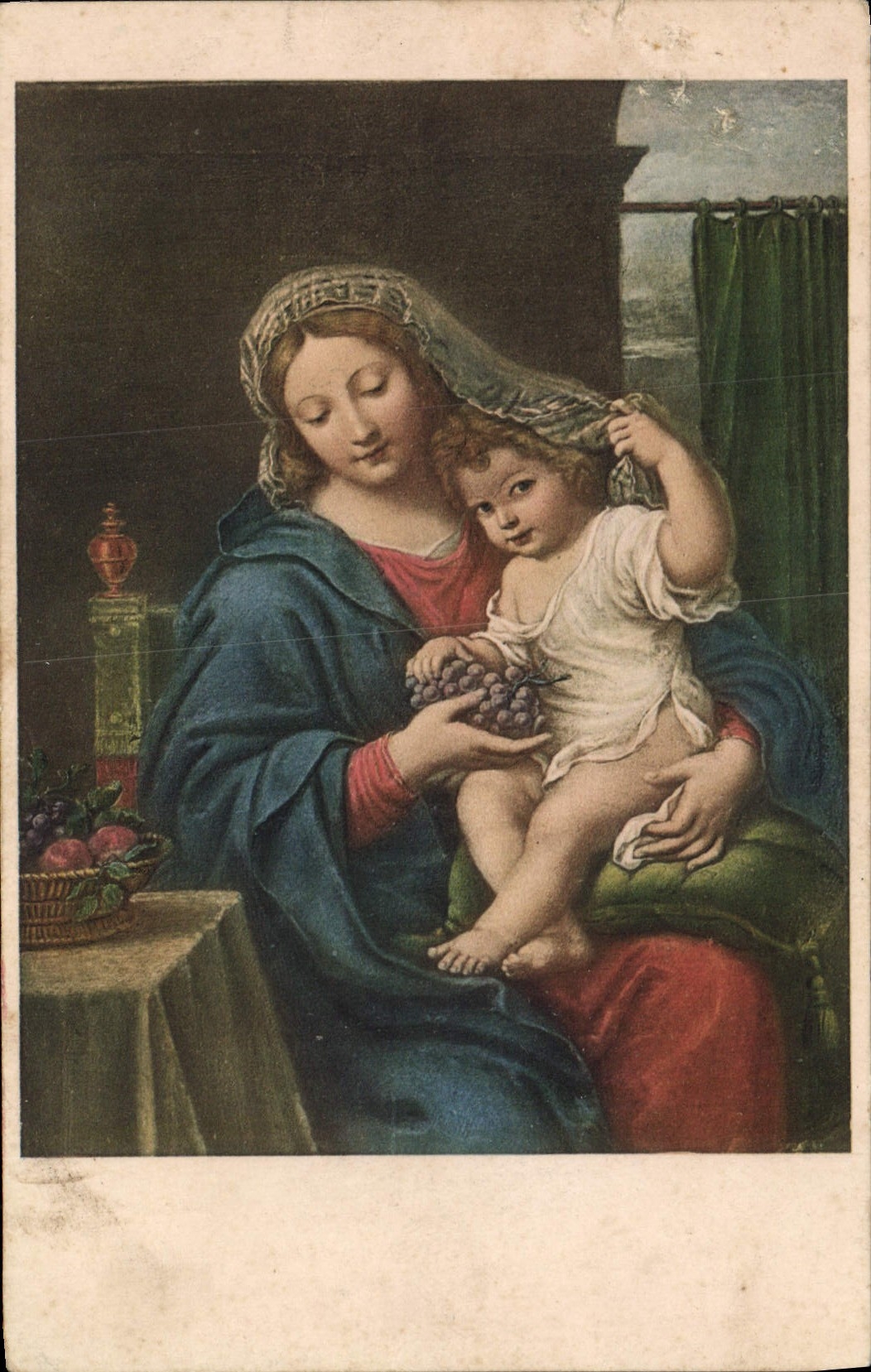 CPA La Vierge a la Grappe Paris Musee Louvre 