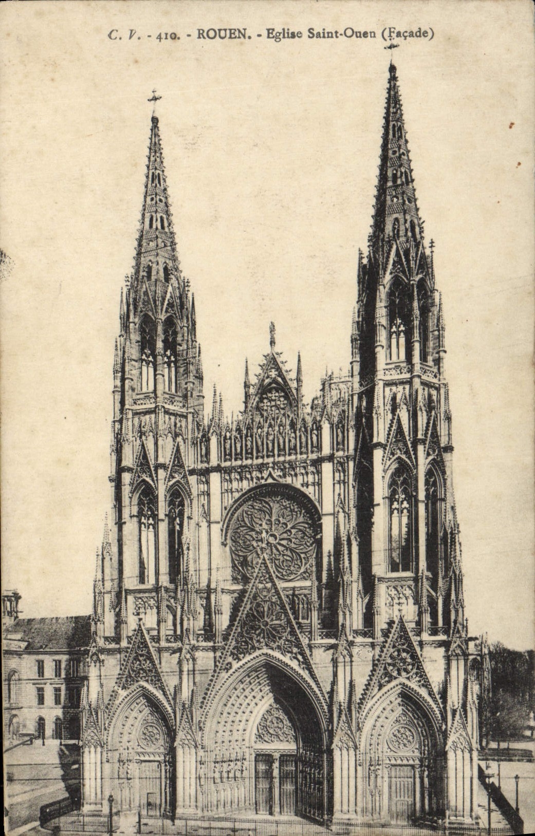 CPA Rouen Eglise Saint Ouen Facade 