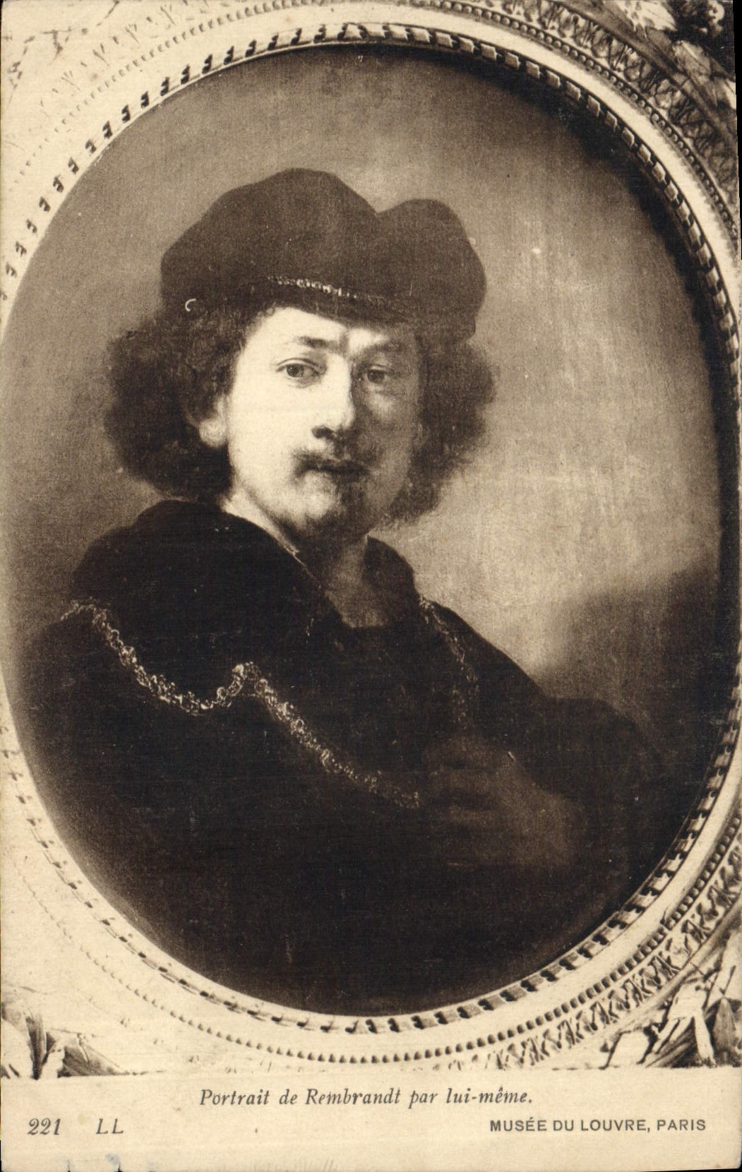 CPA Portrait de Rembrandt par lui meme musee du Louvre Paris 
