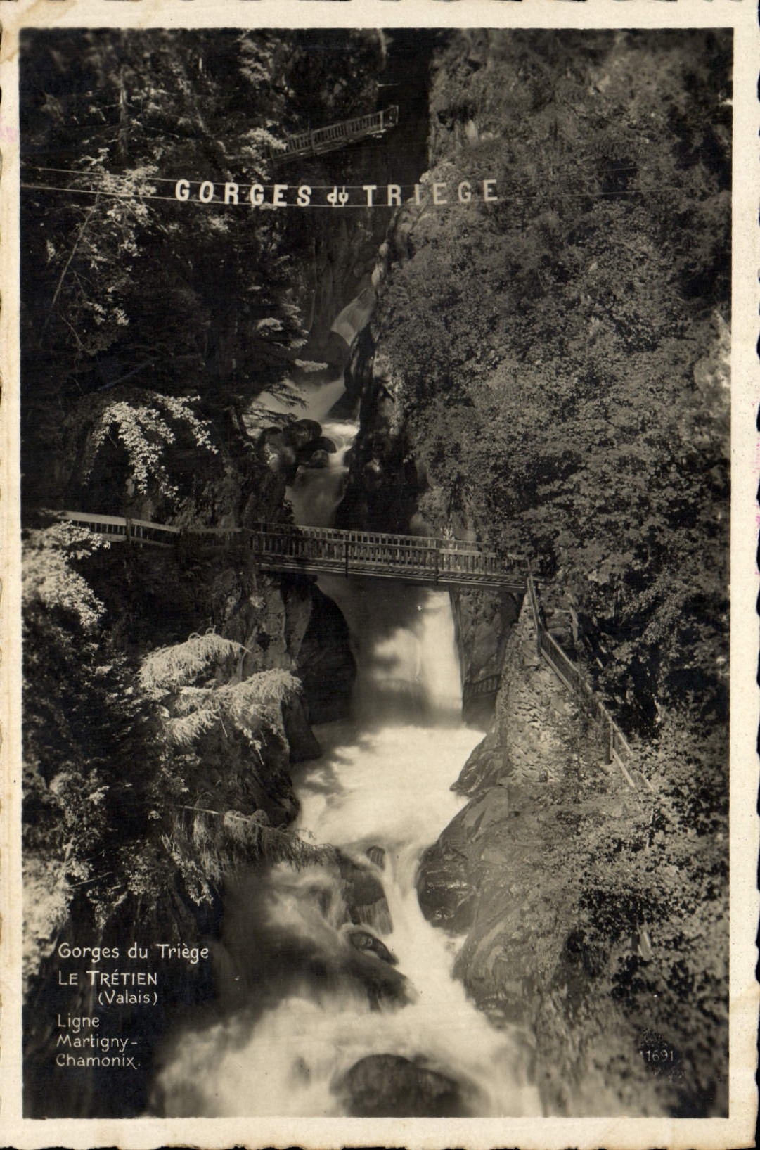 CPA Gorges du Triege Le Tretien Valais Ligne Martigny Chamonix