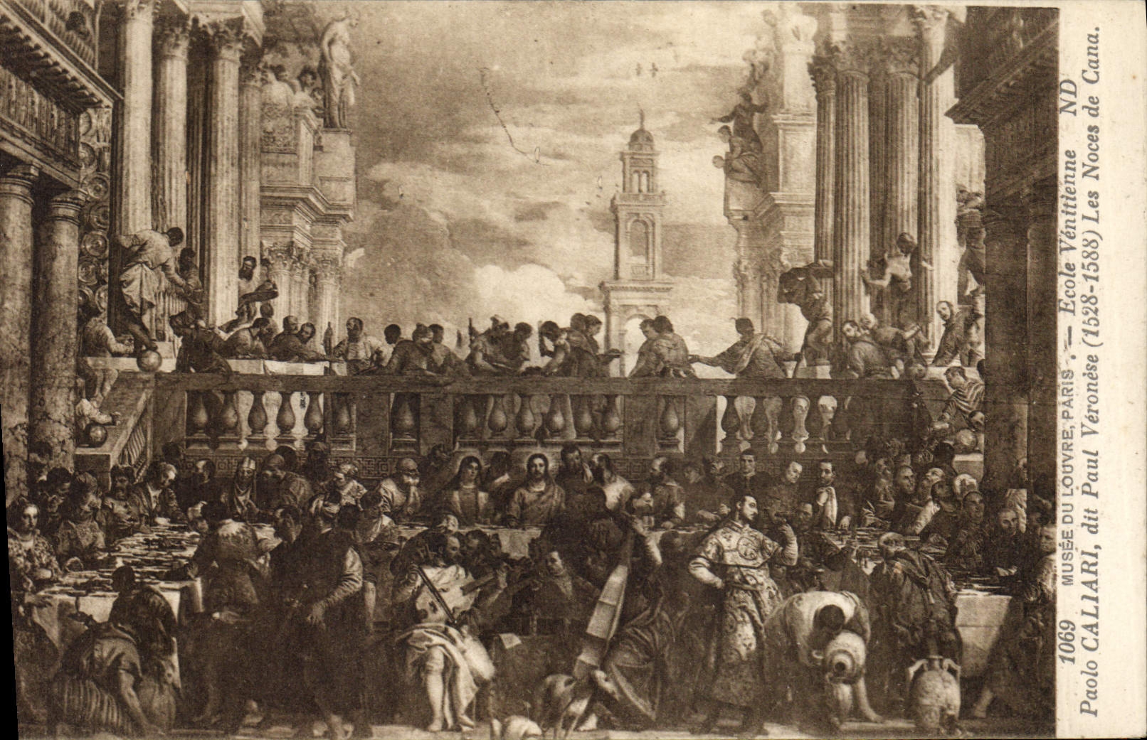 CPA Musee du Louvre Paris Ecole Venitienne Paolo Caliari dit Paul Veronese Les Noces de Cana 