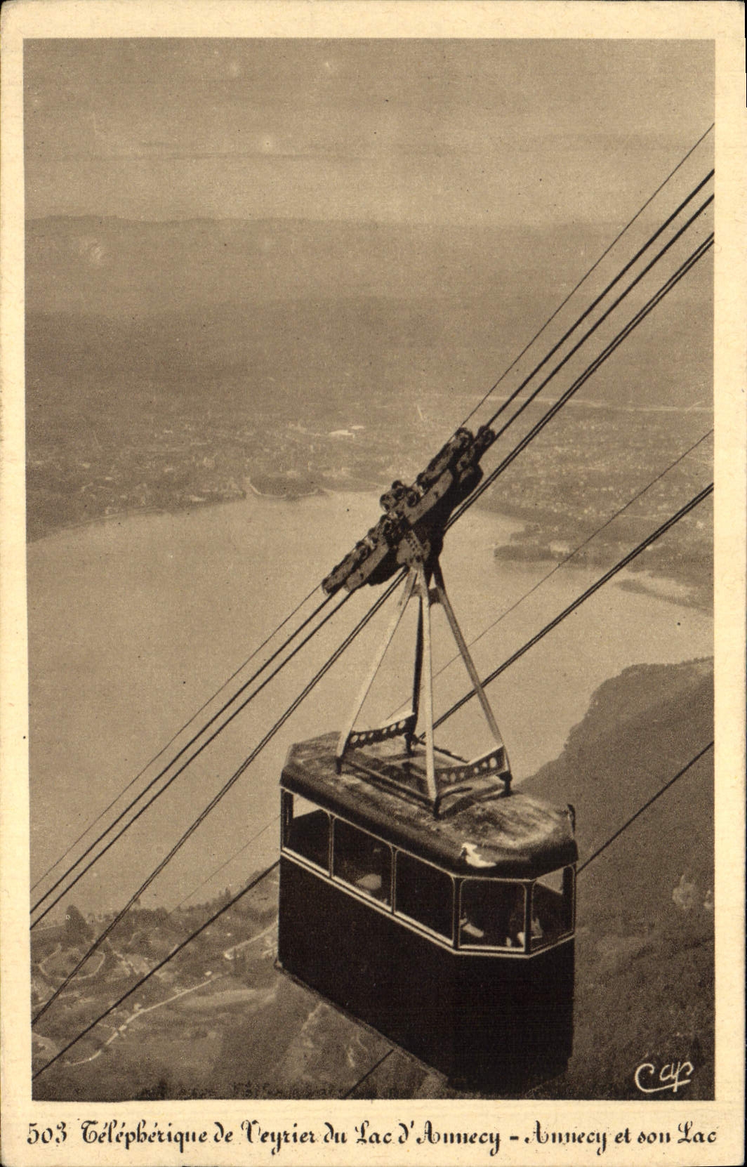 CPA telepherique de veyrier du lac d'annecy Annecy et son Lac