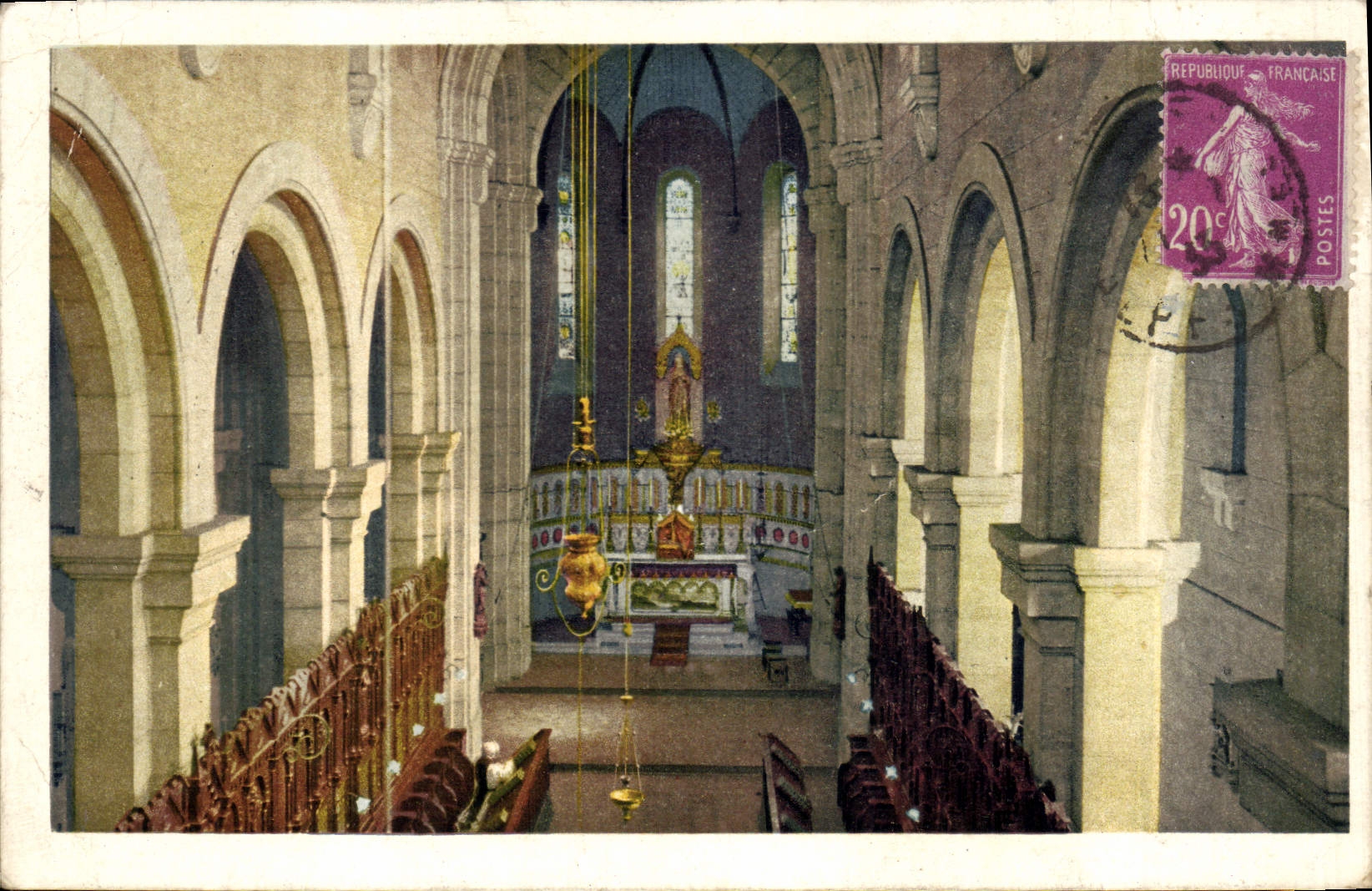 CPA Ile Saint Honorat monastere Eglise Abbatiale