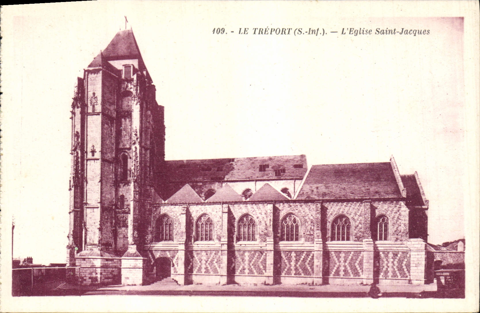 CPA Le Treport l'Eglise Saint Jacques 
