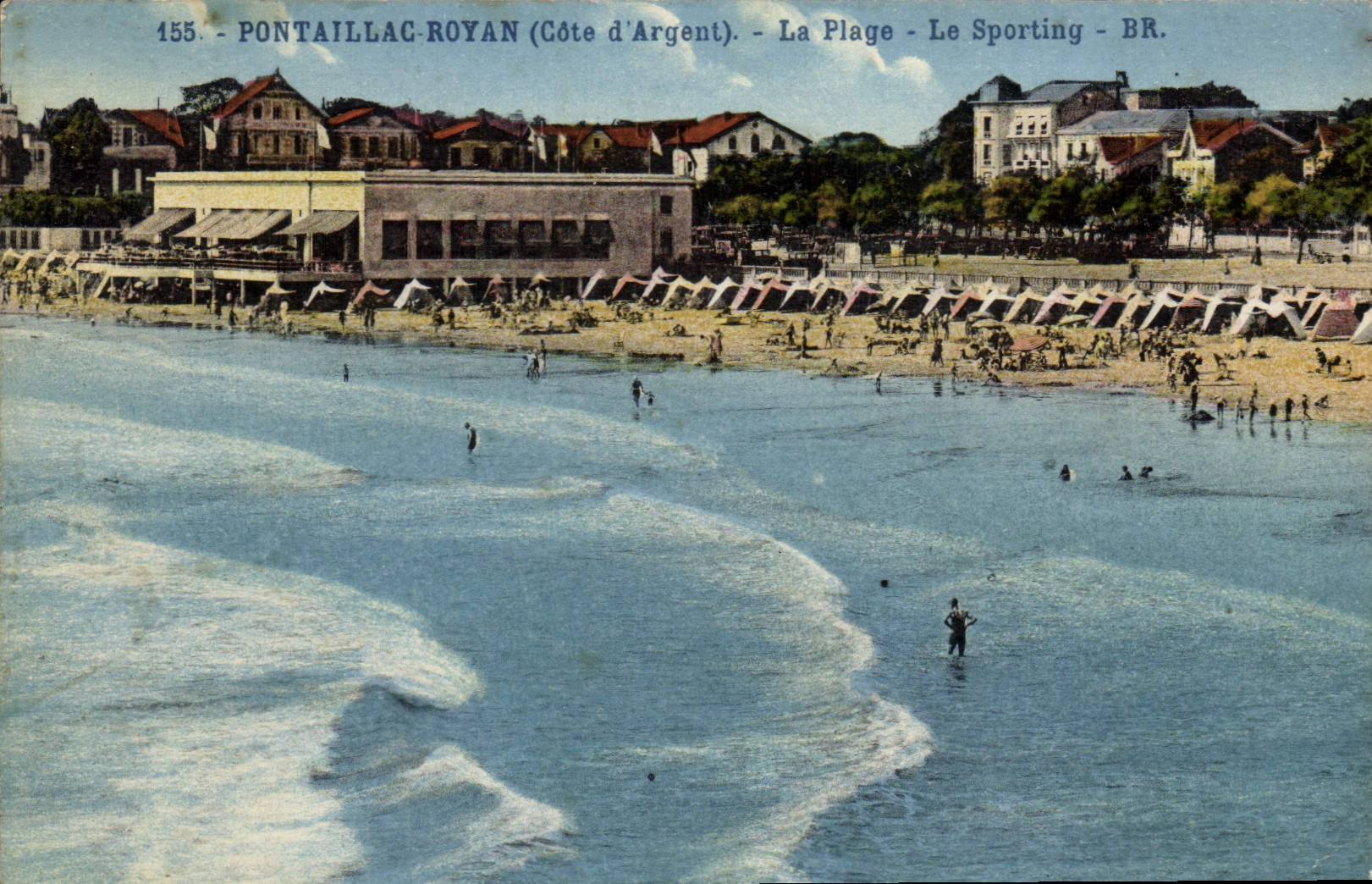 CPA Pontaillac Royan Cote d'Argent La PLage Le Sporting