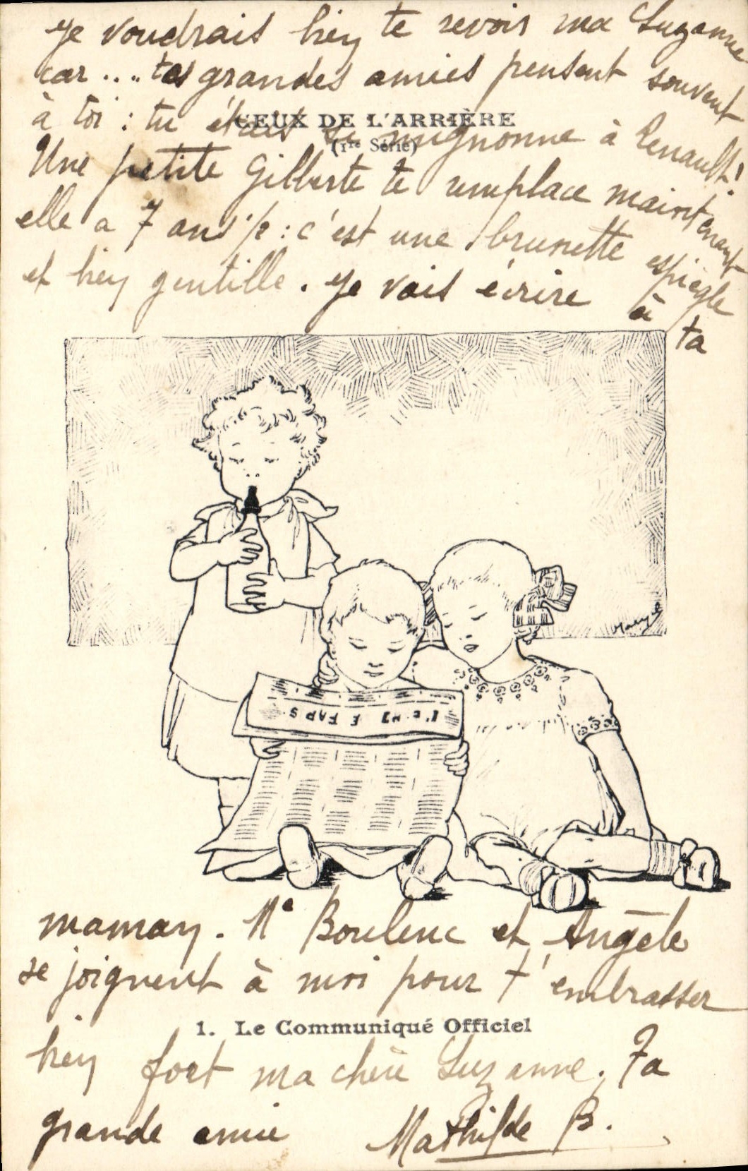 CPA Ceux de l'Arriere Le Communique Officiel