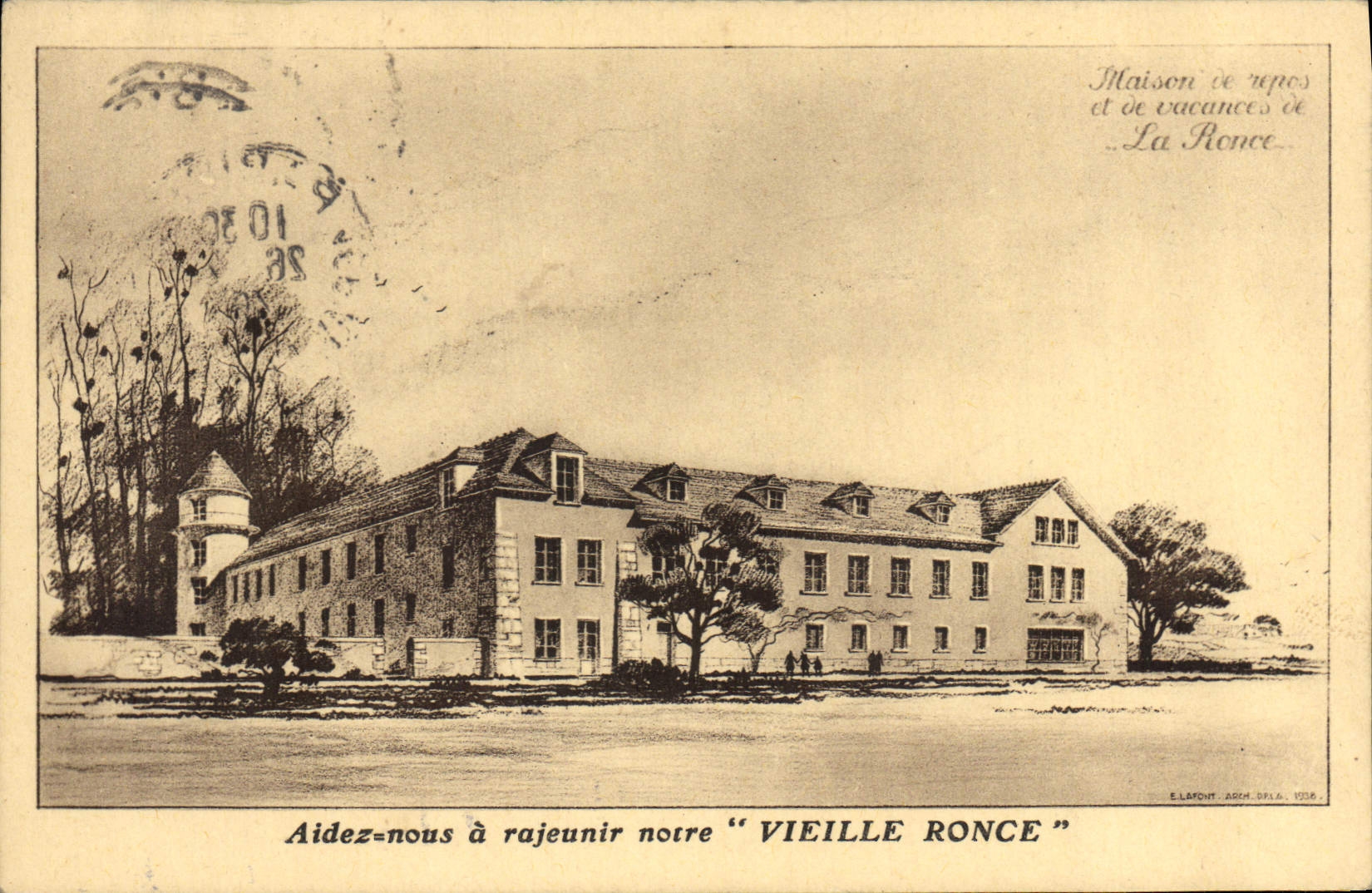 CPA Aidez nous a rajeunir notre vieille Ronce Vacances