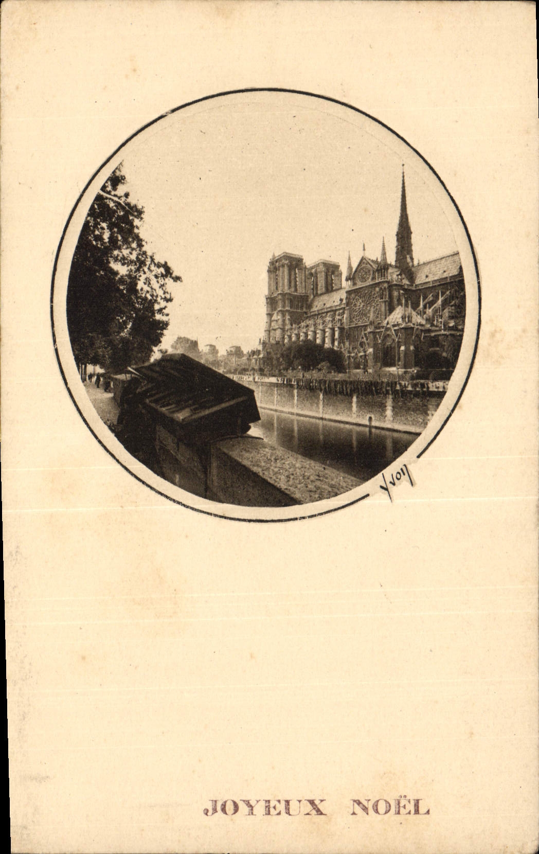 CPA Paris Notre Dame vue du Quai de Montebello