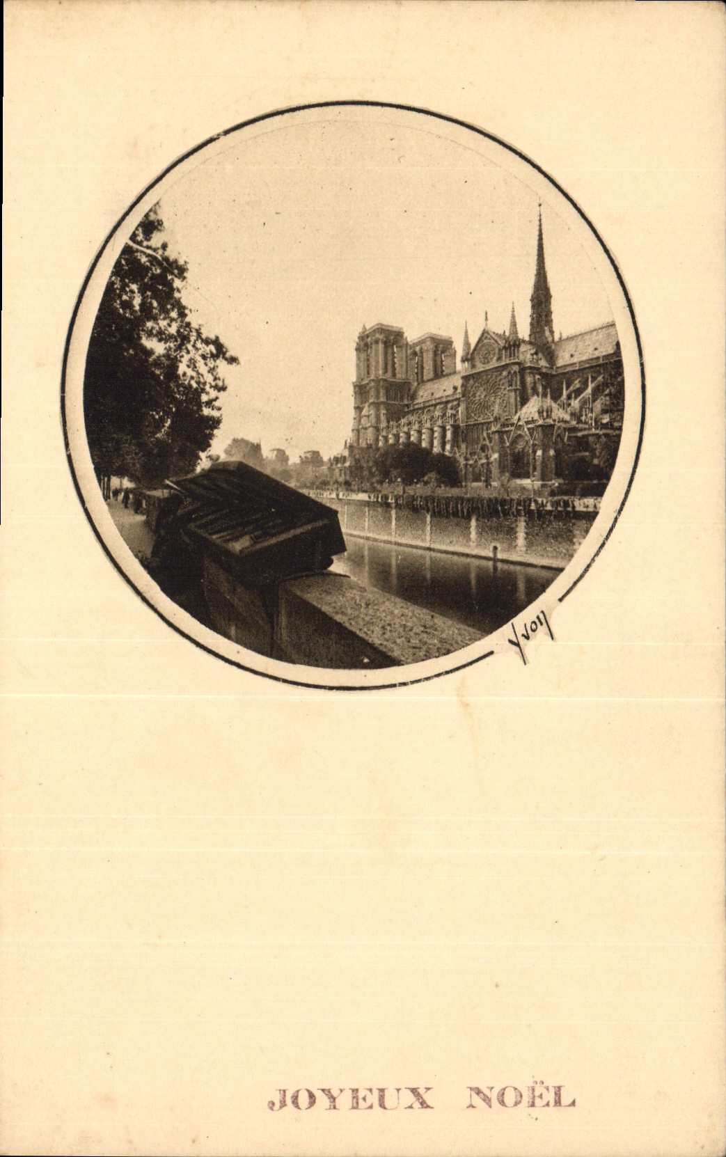 CPA Paris Notre Dame vue du Quai de Montebello