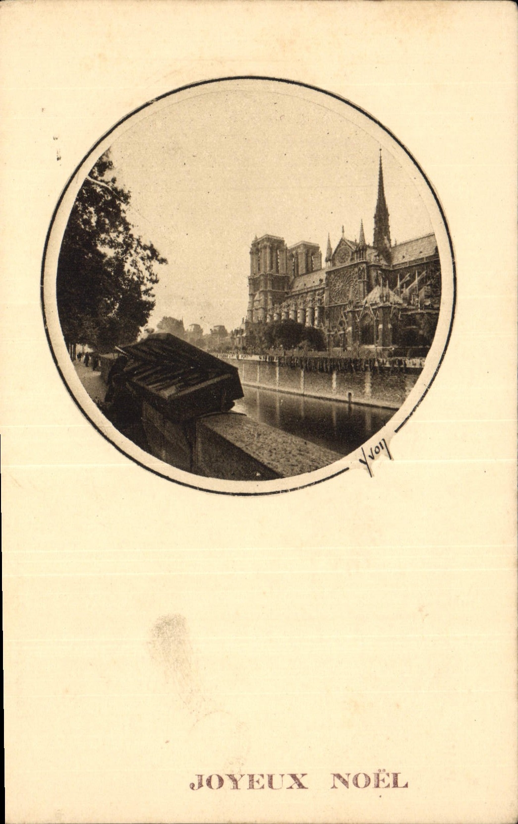 CPA Paris Notre Dame vue du Quai de Montebello