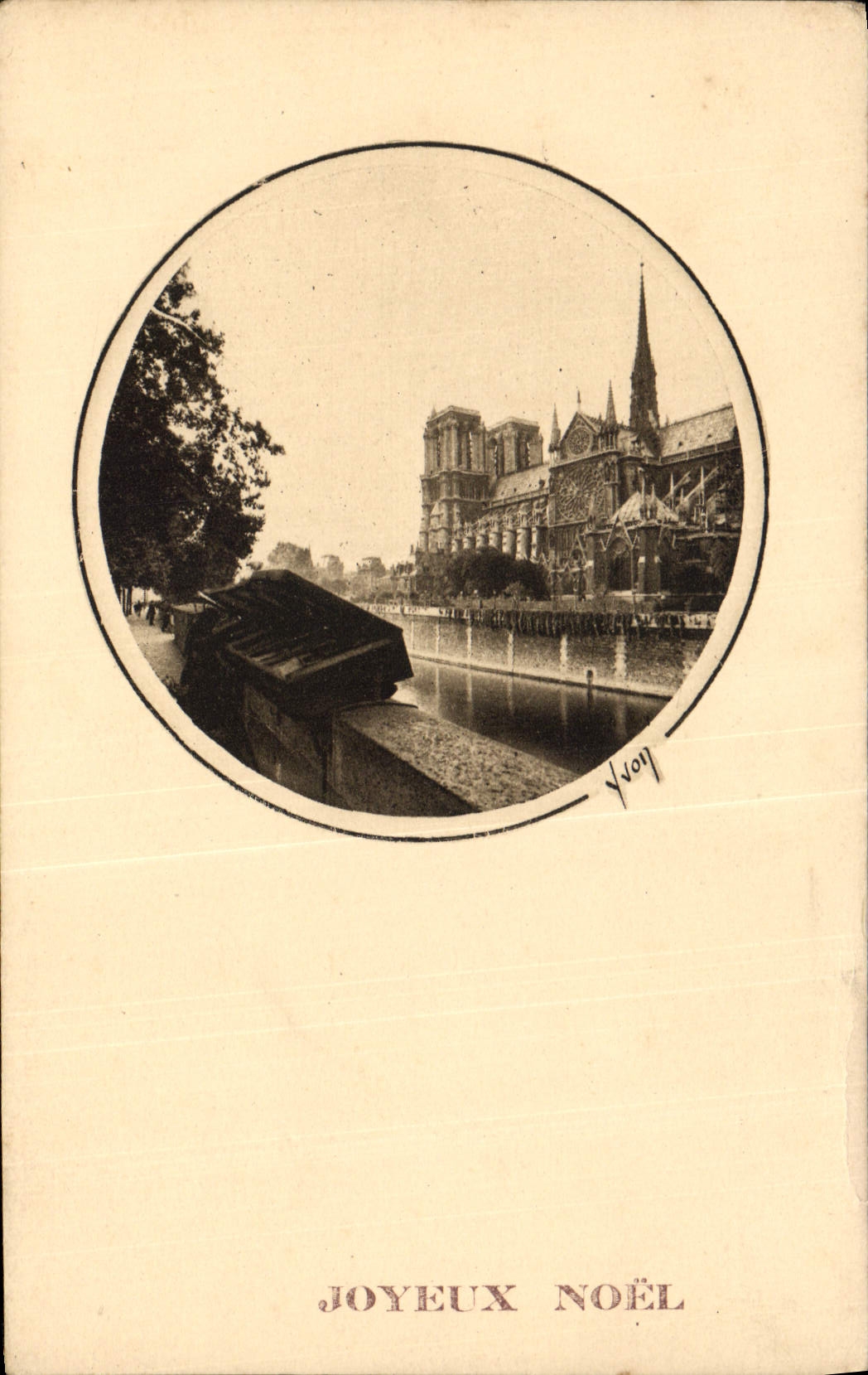 CPA Paris Notre Dame vue du Quai de Montebello