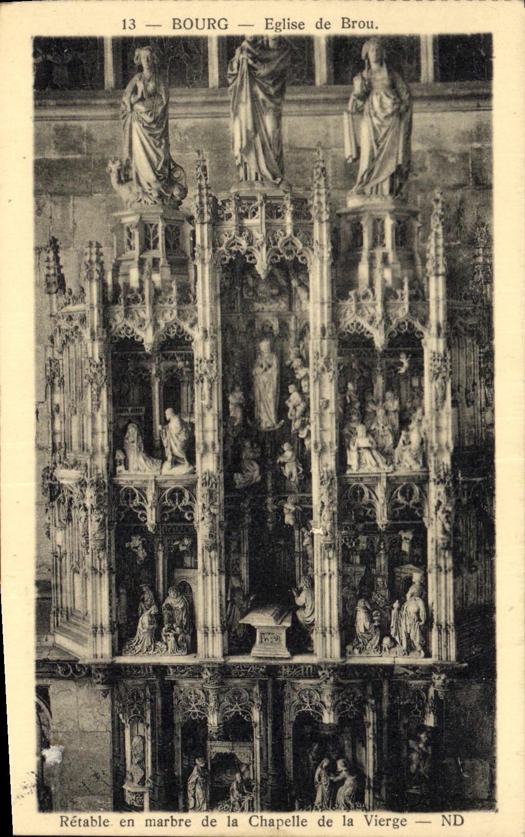 CPA Bourg Eglise de Brou Retable en marbre de la chapelle de la Vierge 