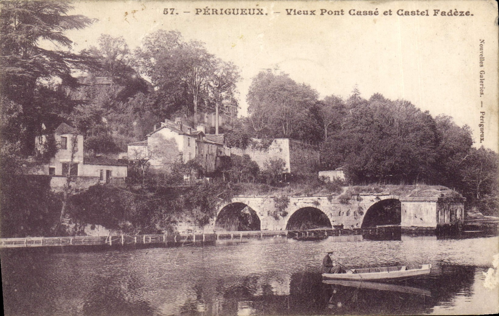 CPA Perigueux Vieux Pont Casse et Castel Fadeze 