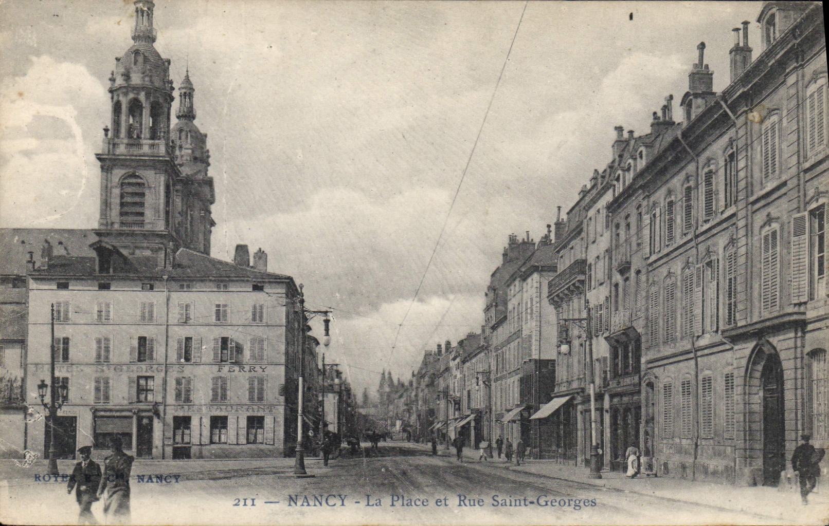 CPA Nancy La Place et Rue Saint Georges 