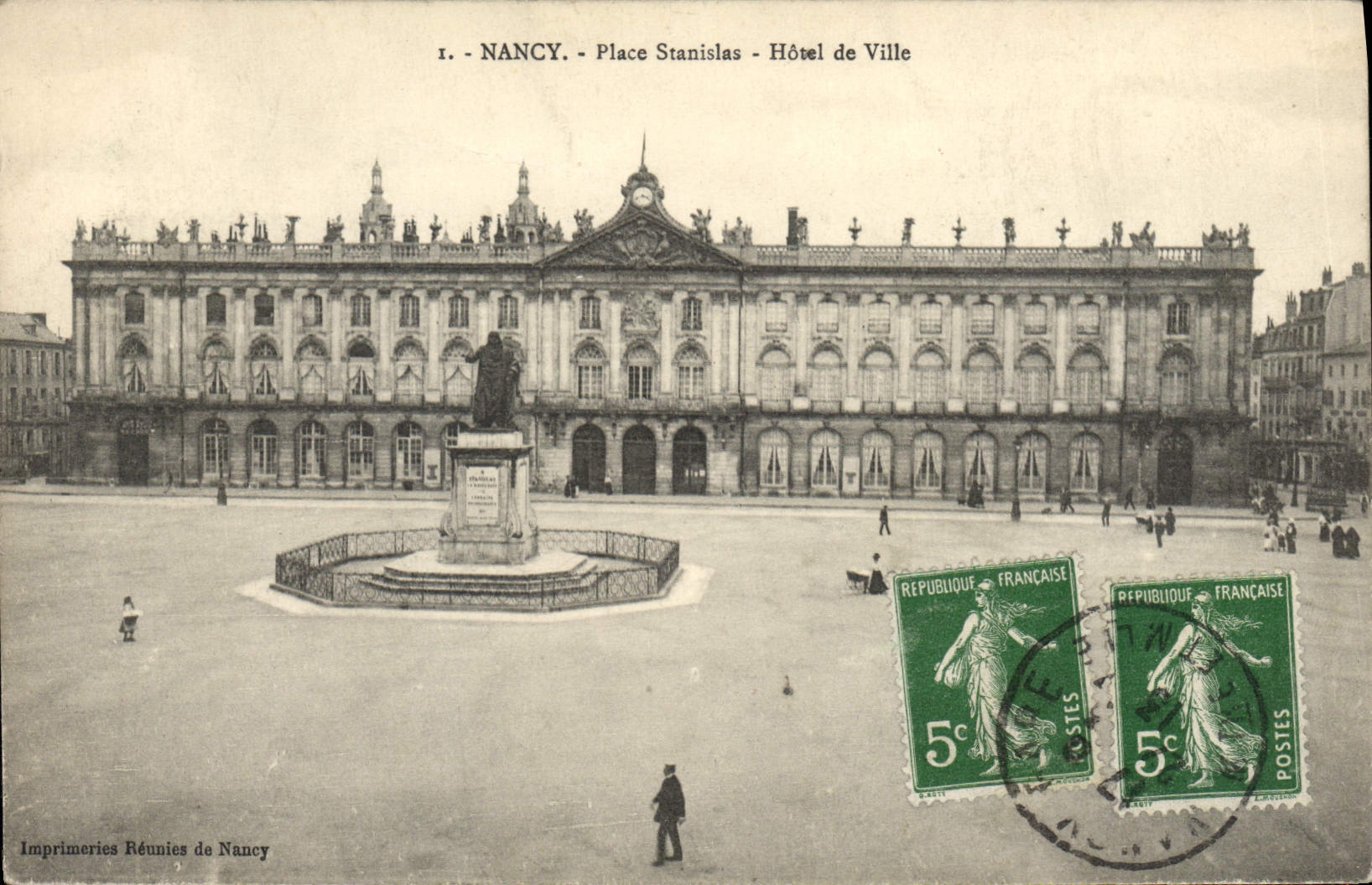 CPA Nancy Place Stanislas Hotel de Ville 