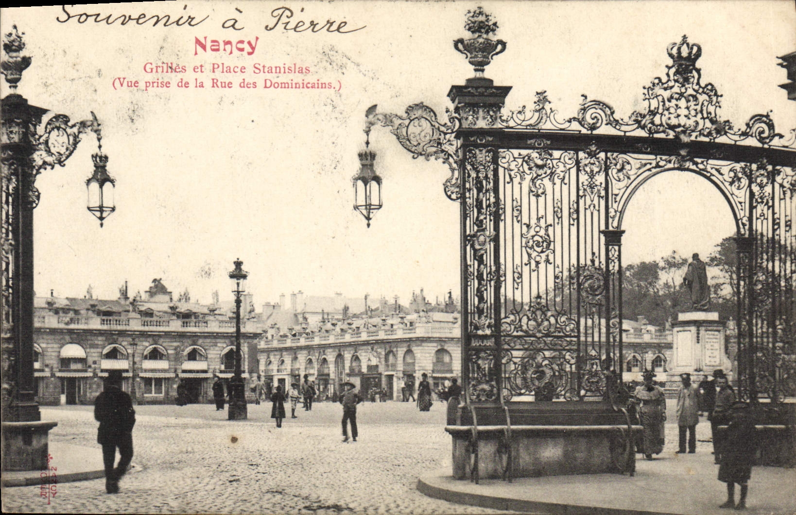 CPA Nancy Grilles et Place Stanislas 