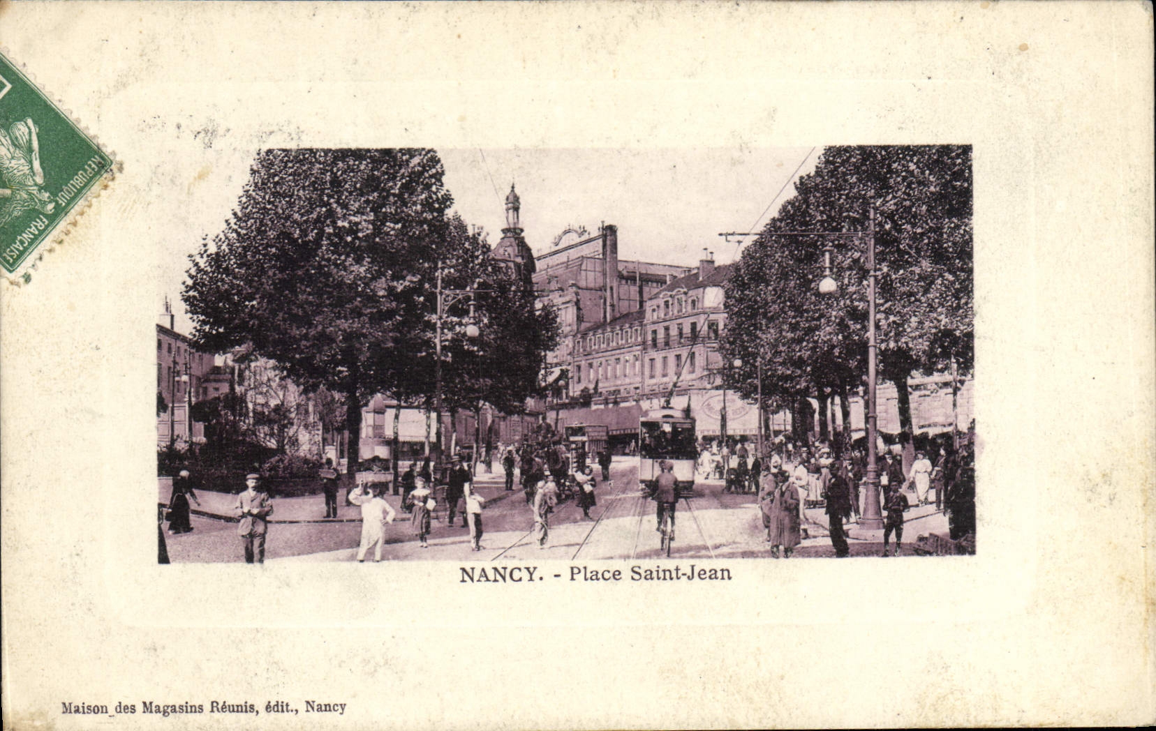 CPA Nancy Place Saint Jean Tramway