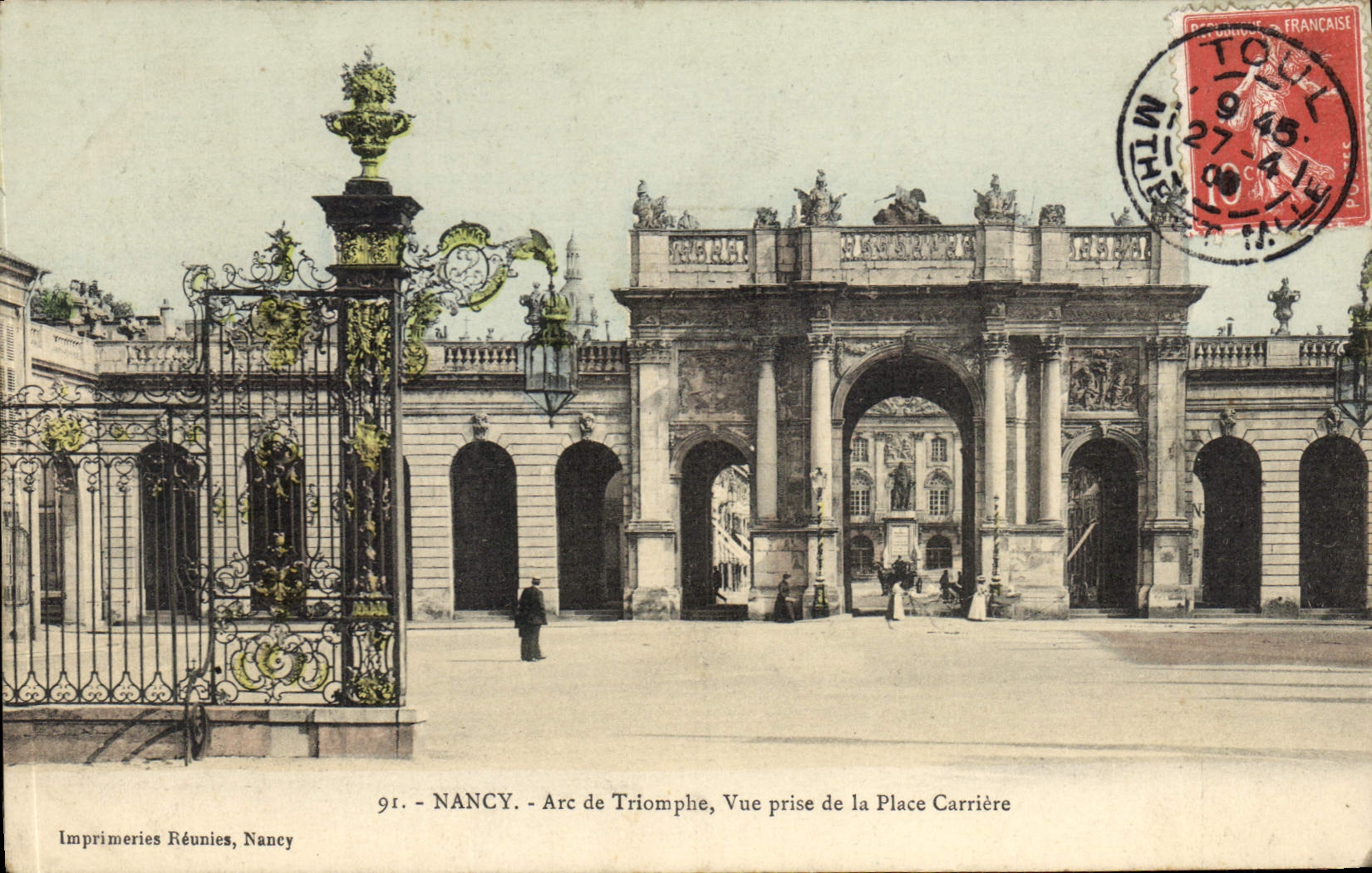 CPA Nancy Arc de Triomphe Vue prise de la Place Carriere 