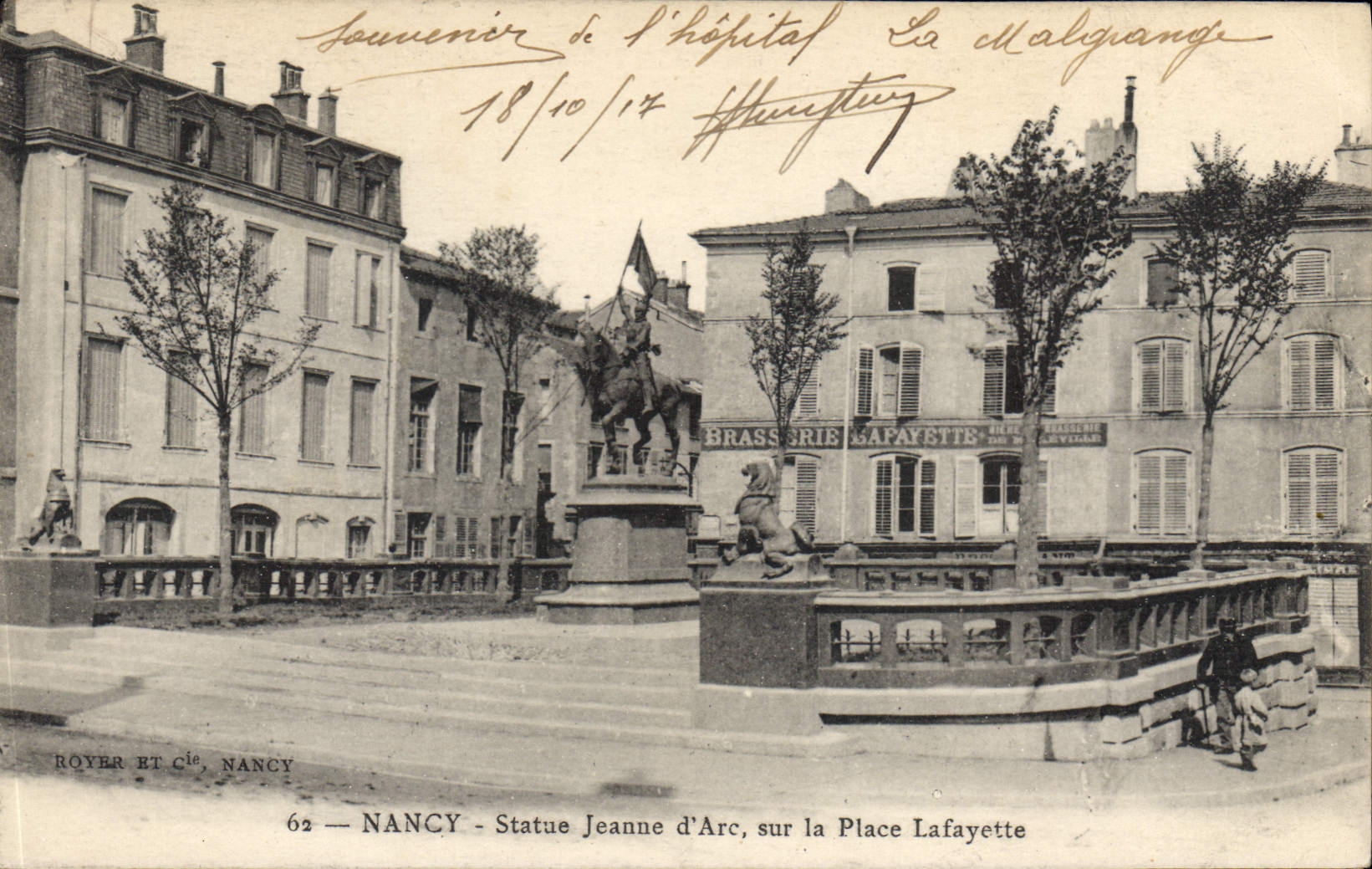 CPA Nancy Statue Jeanne d'Arc sur la Place Lafayette 