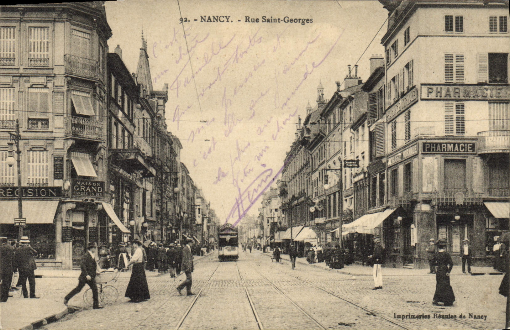 CPA Nancy Rue Saint George Tramway Pharmacie Maison Grand 