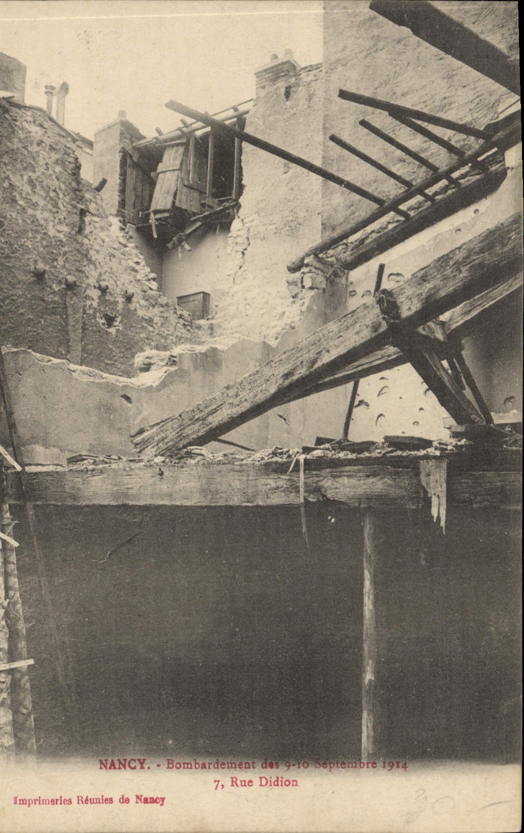 CPA Nancy Bombardement des 9 10 Septembre 1914 Rue Didion 