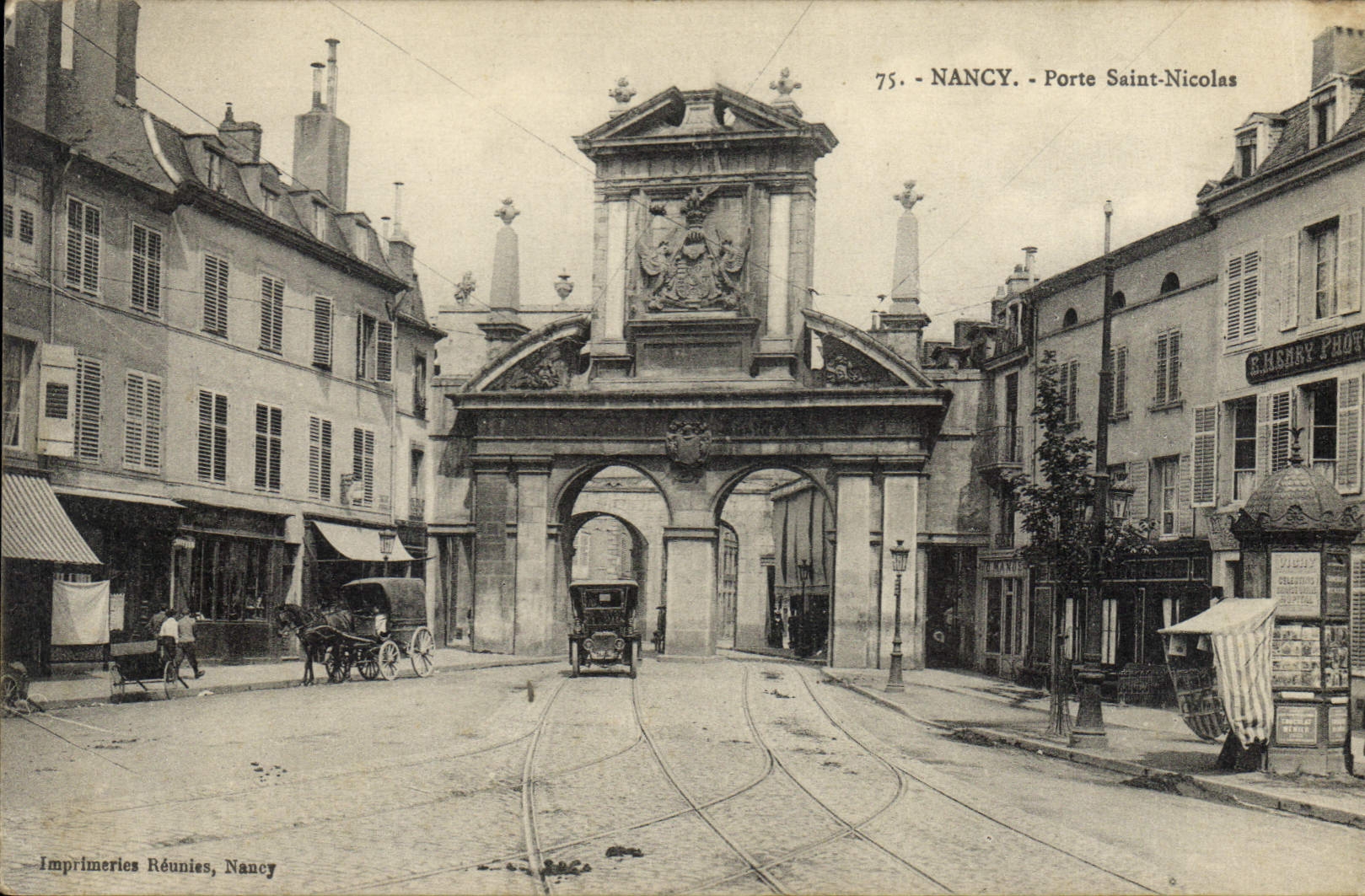 CPA Nancy Porte Saint Nicolas automobile Caleche