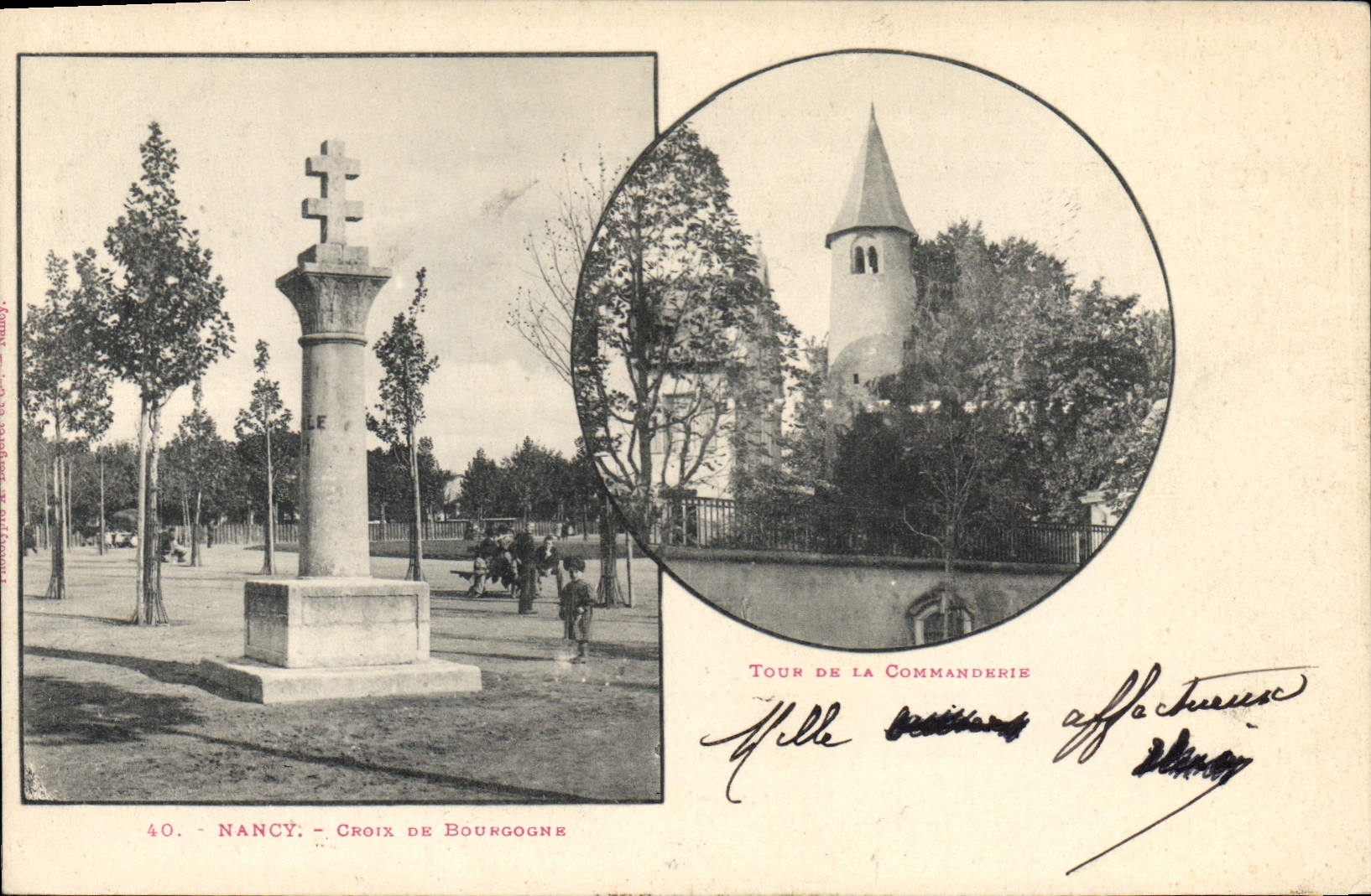 CPA Nancy Croix de Bourgogne Tour de la Commanderie