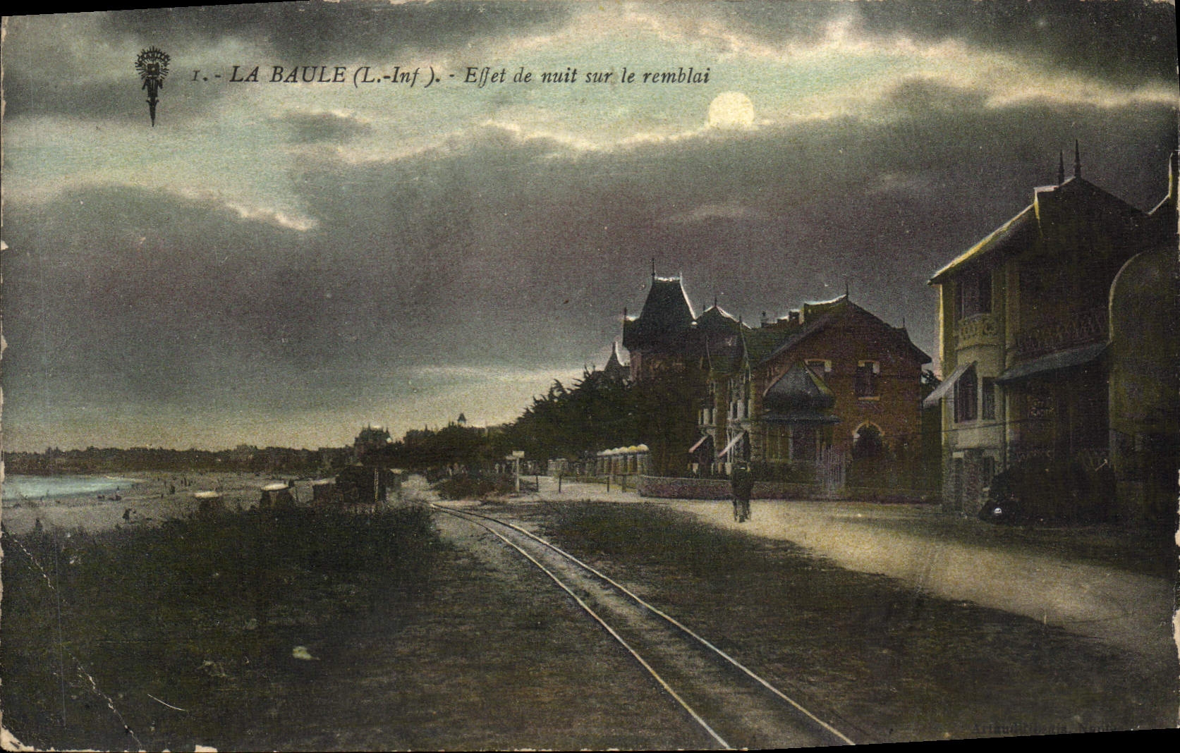 CPA La Baule Effet de nuit sur le remblai 