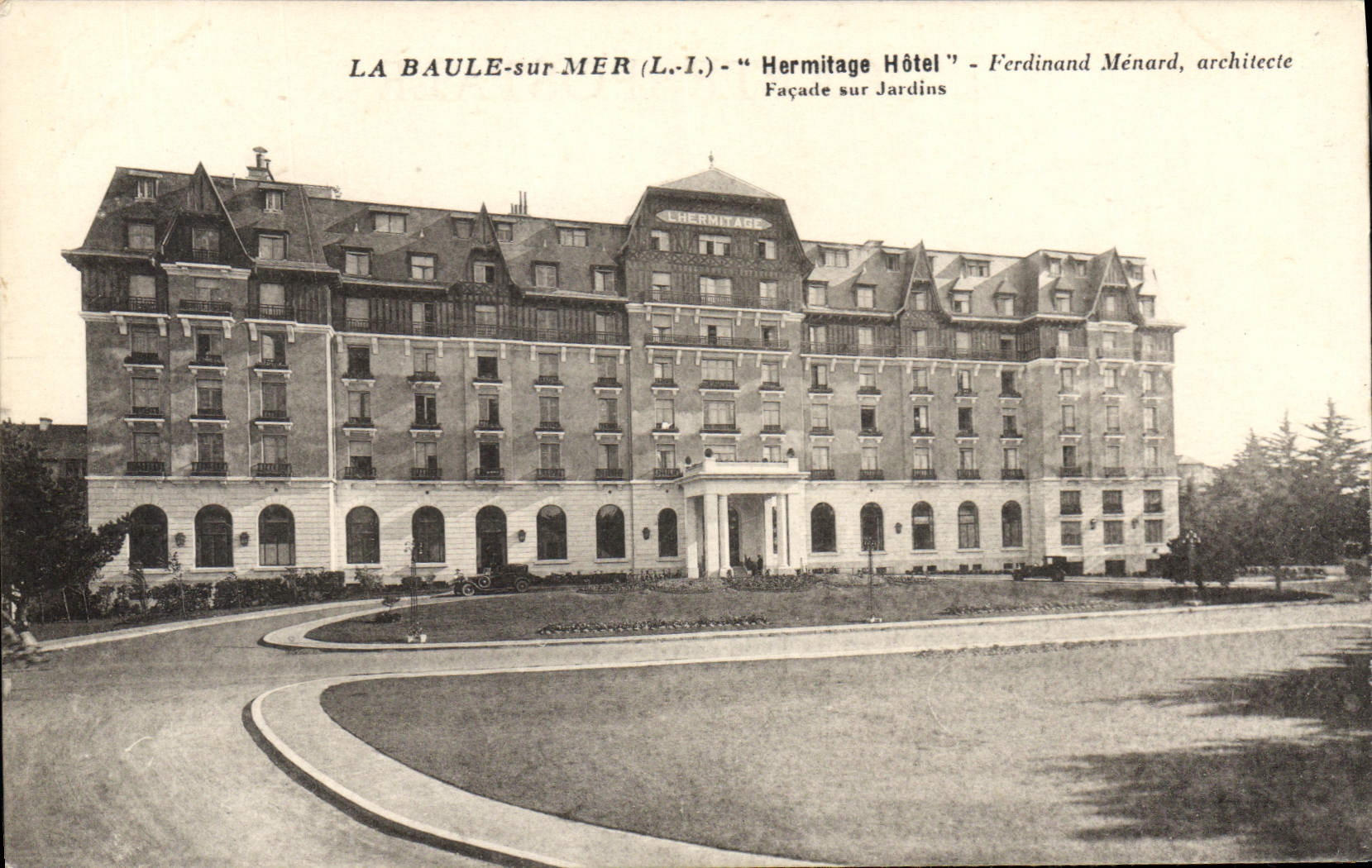 CPA La Baule sur Mer Hermitage Hotel Facade sur Jardins 