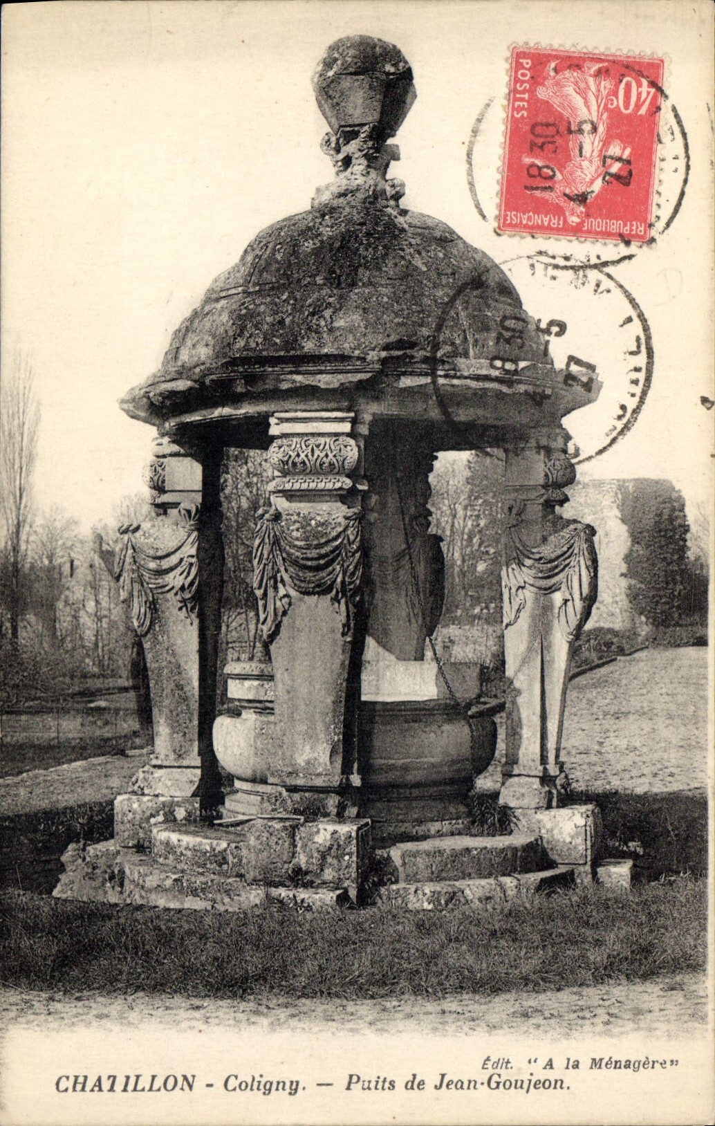 CPA Chatillon Coligny Puits de Jean Goujeon