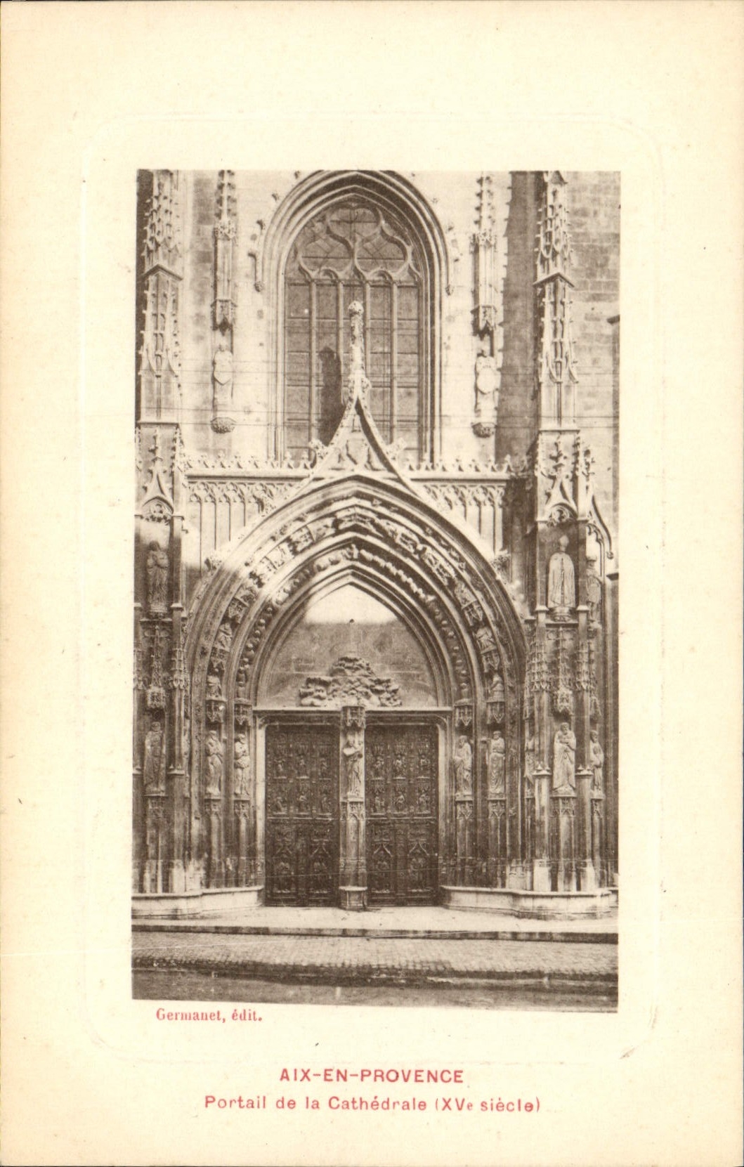 CPA Aix en Provence Portail de la Cathedrale XV siecle 