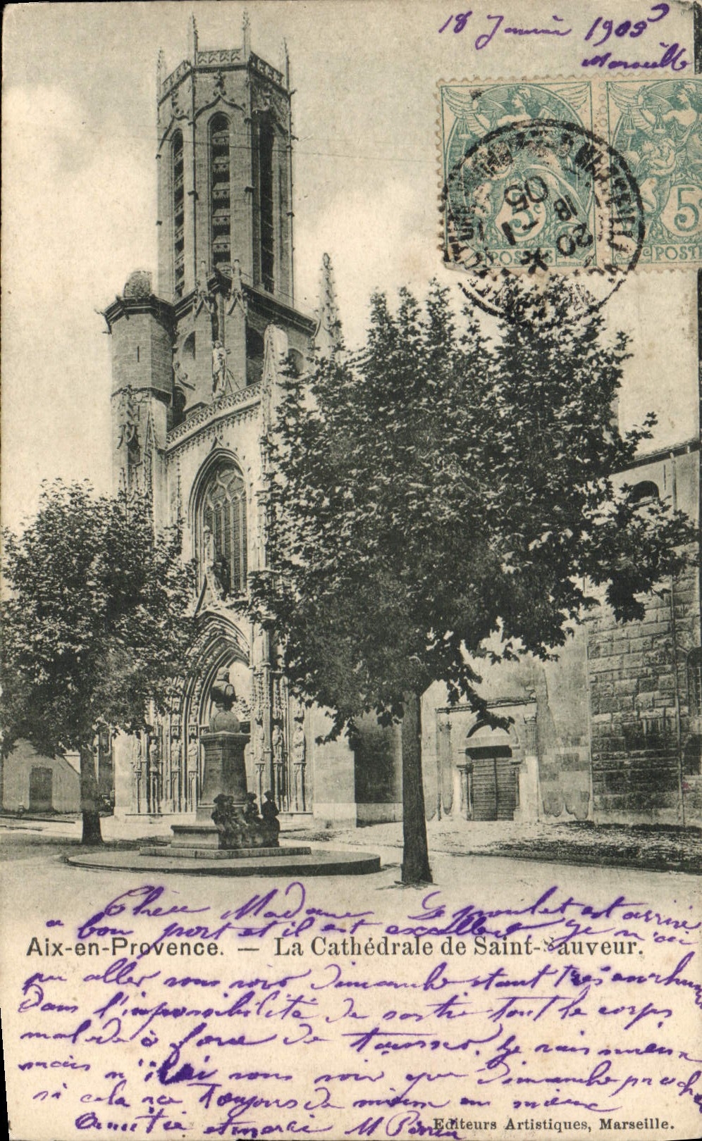 CPA Aix en Provence La Cathedrale Saint Sauveur auveur 