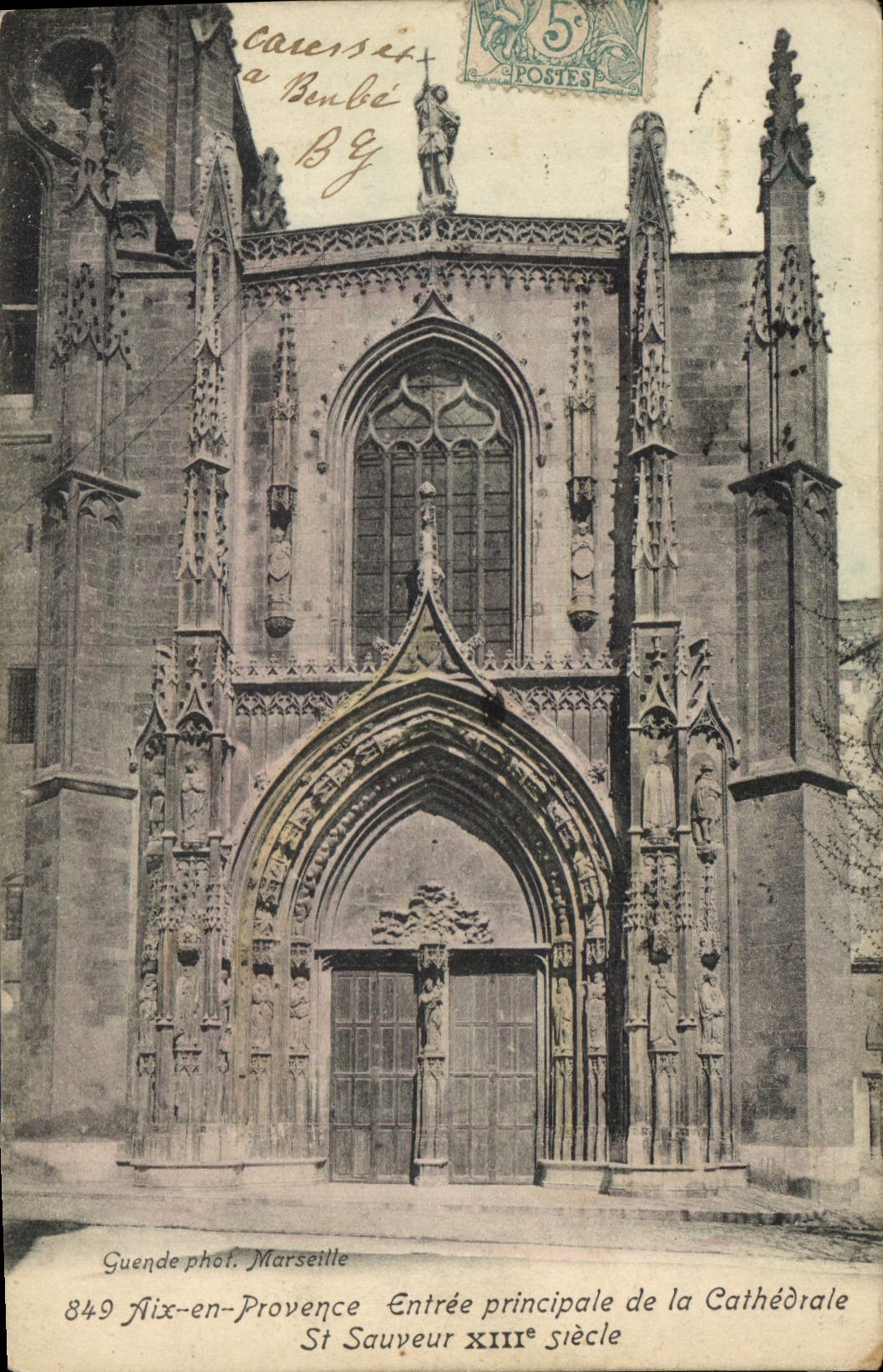 CPA Aix en Provence Entree principale de la Cathedrale Saint Sauveur XIII siecle 