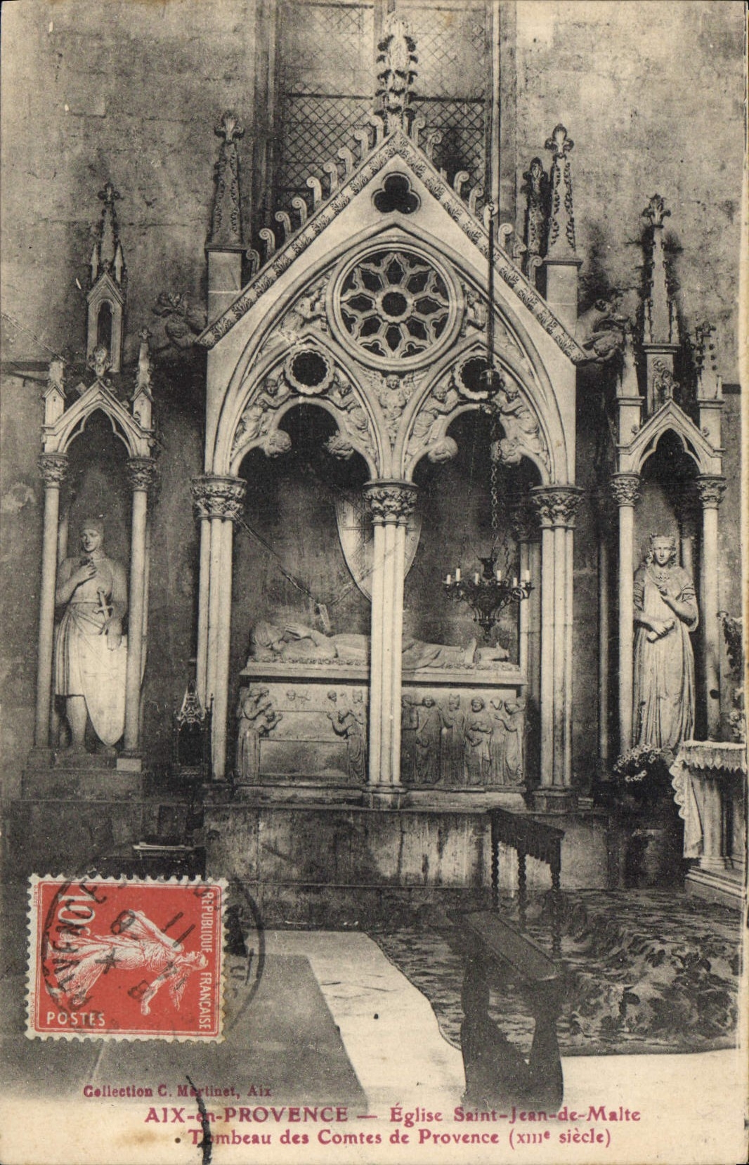 CPA Aix en Provence Eglise Saint Jean de Malte Tombeau des Comtes de Provence XIII siecle 
