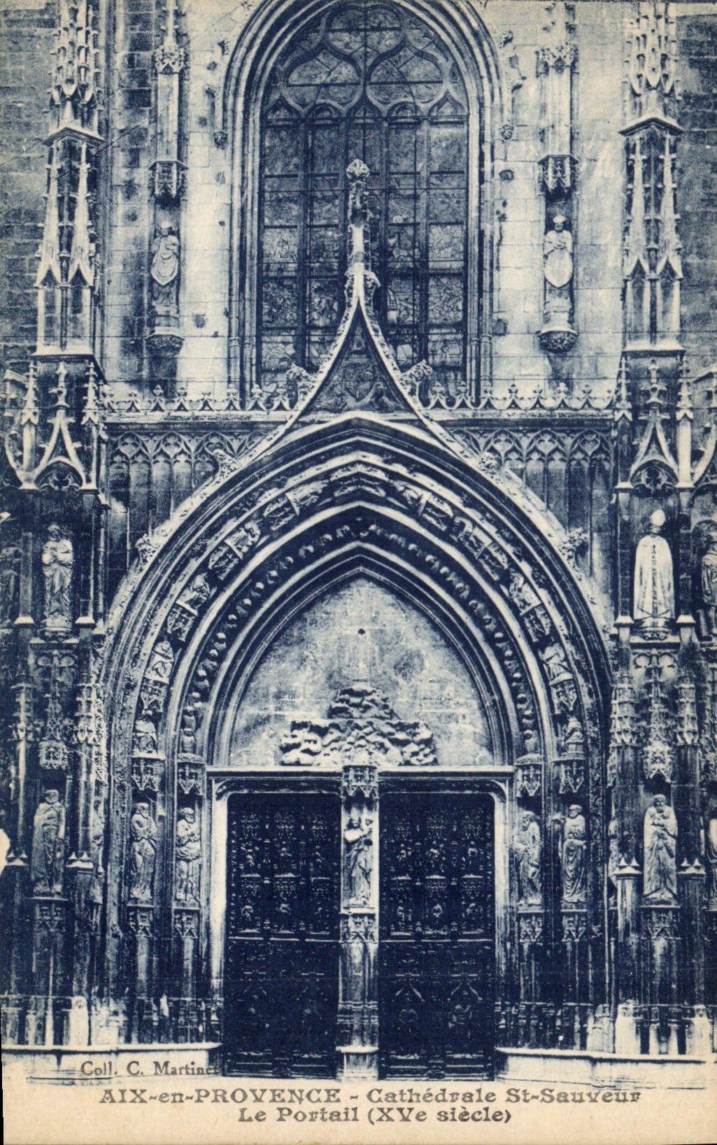 CPA Aix en Provence Cathedrale St Sauveur Le Portail XVE siecle 