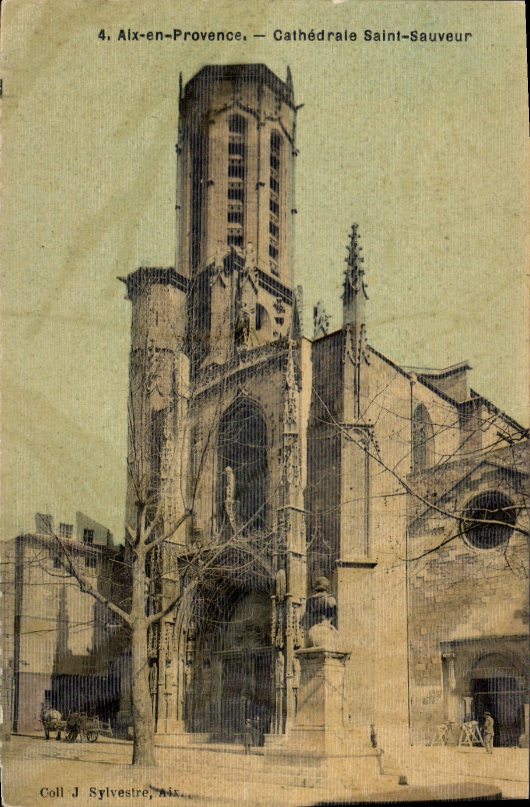CPA Aix en Provence Cathedrale Saint Sauveur (carte toilee)