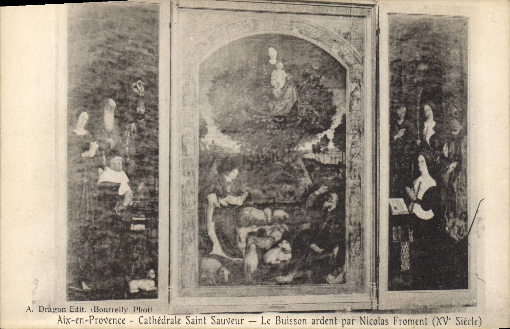 CPA Aix en Provence Cathedrale Saint Sauveur Le Buisson ardent par Nicolas Froment XV siecle 