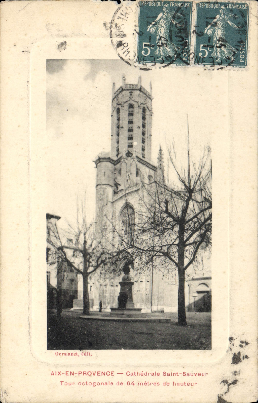 CPA Aix en Provence Cathedrale Saint Sauveur Tour octogonale 