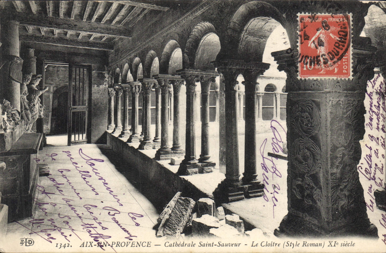 CPA Aix en Provence Cathedrale Saint Sauveur le Cloitre Style Romain XI siecle
