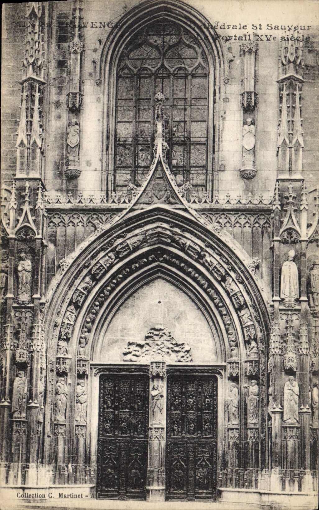 CPA Aix en Provence cathedrale St Sauveur portail XVe siecle