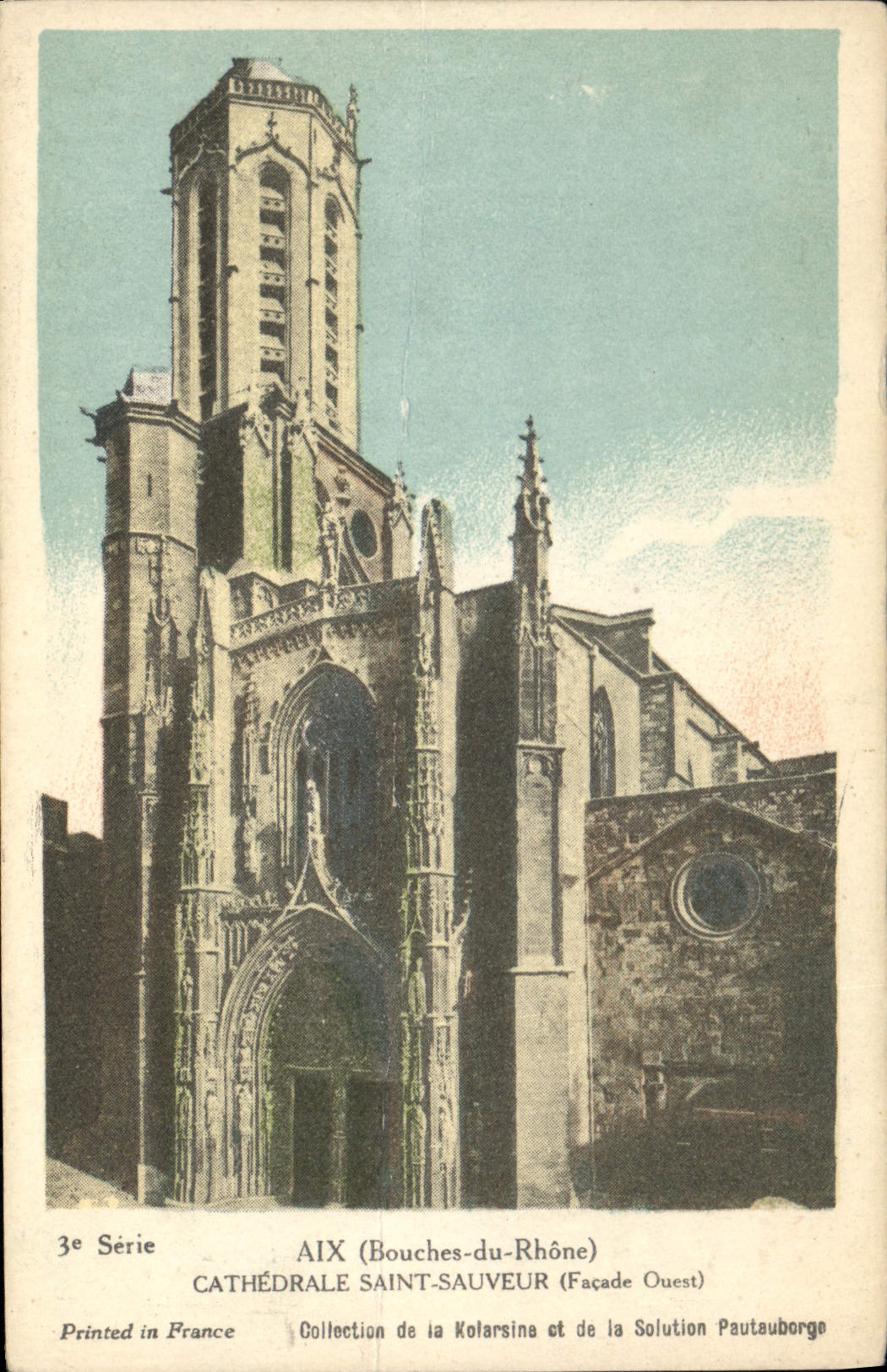 CPA Aix Bouches du Rhone cathedrale Saint Sauveur facade Ouest