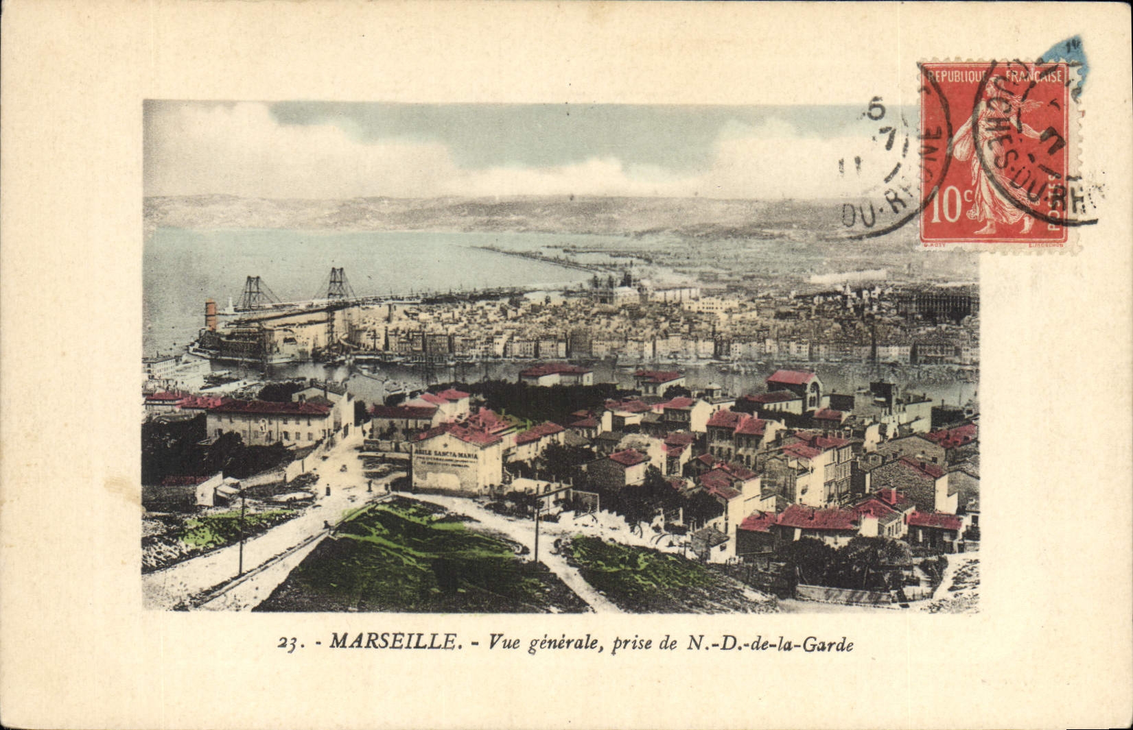 CPA Marseille vue generale prise de N D de la garde 