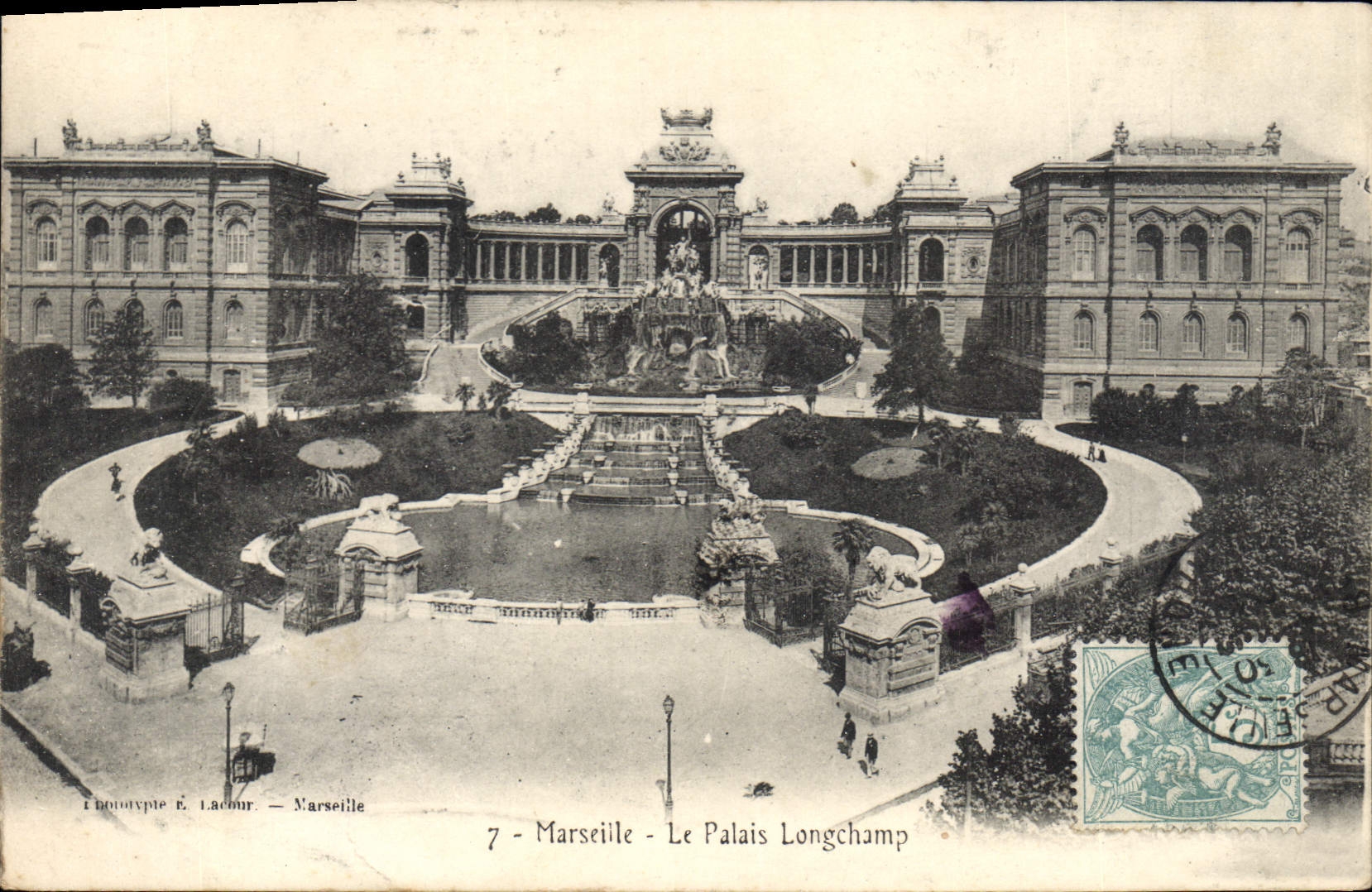 CPA Marseille le palais Longchamp 