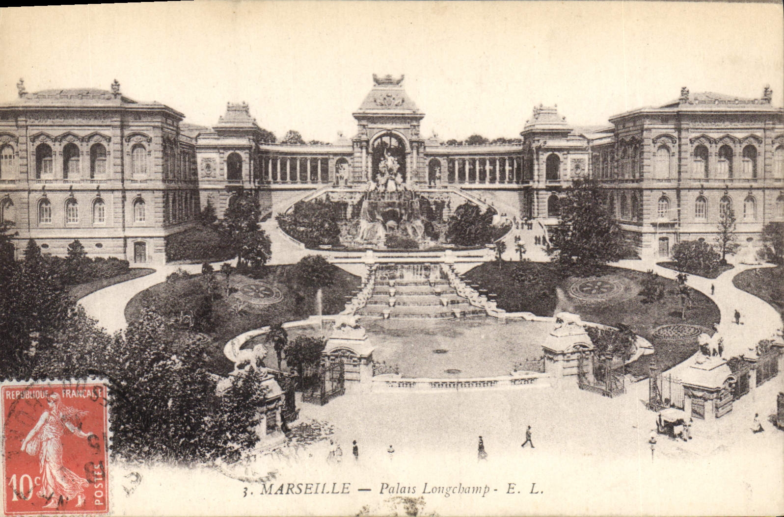 CPA Marseille le palais Longchamp 