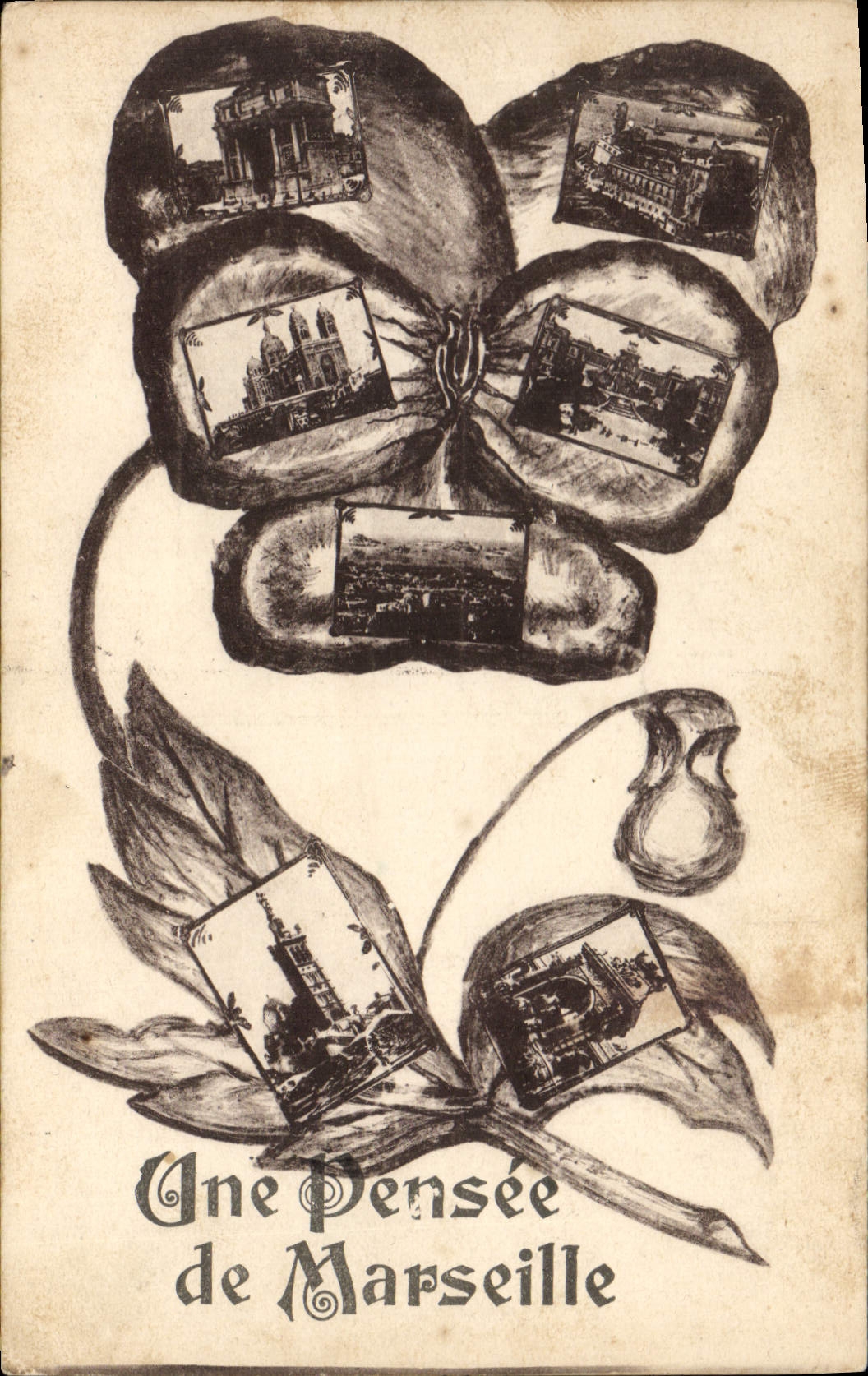 CPA Une pensee de Marseille 