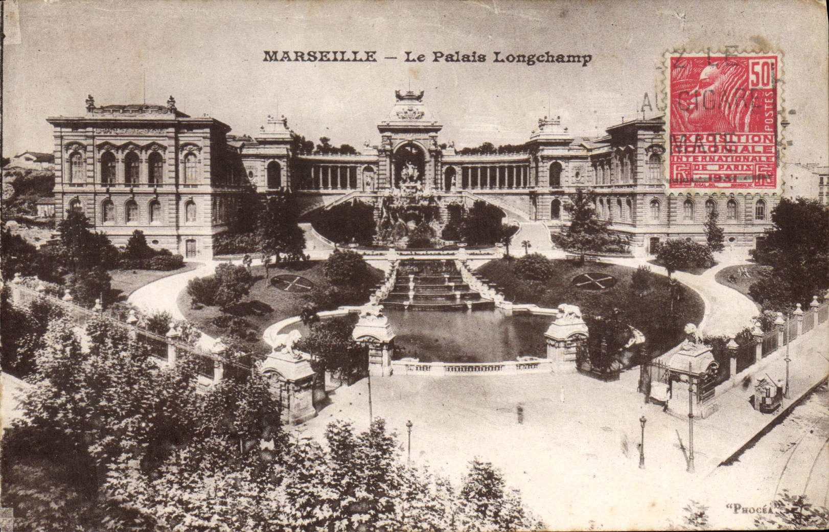 CPA Marseille le palais Longchamp 