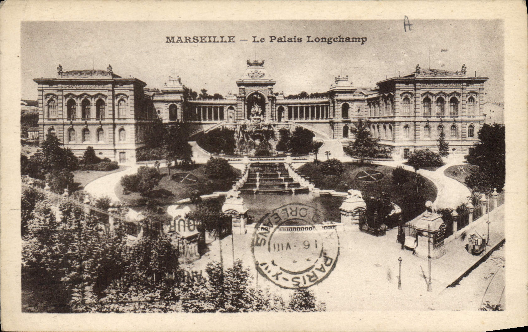 CPA Marseille le palais Longchamp 
