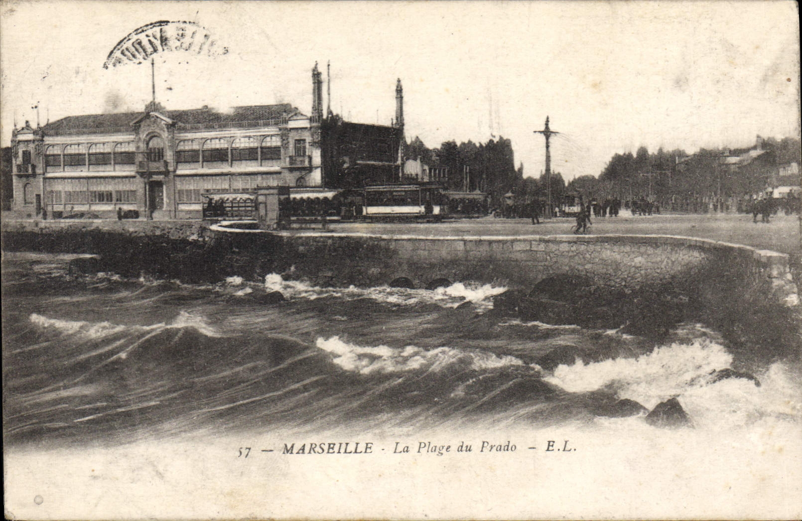 CPA Marseille la plage du Prado 