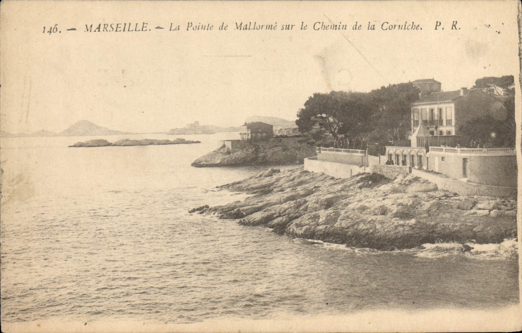 CPA Marseille la pointe de Mallarme sur le chemin de la Corniche